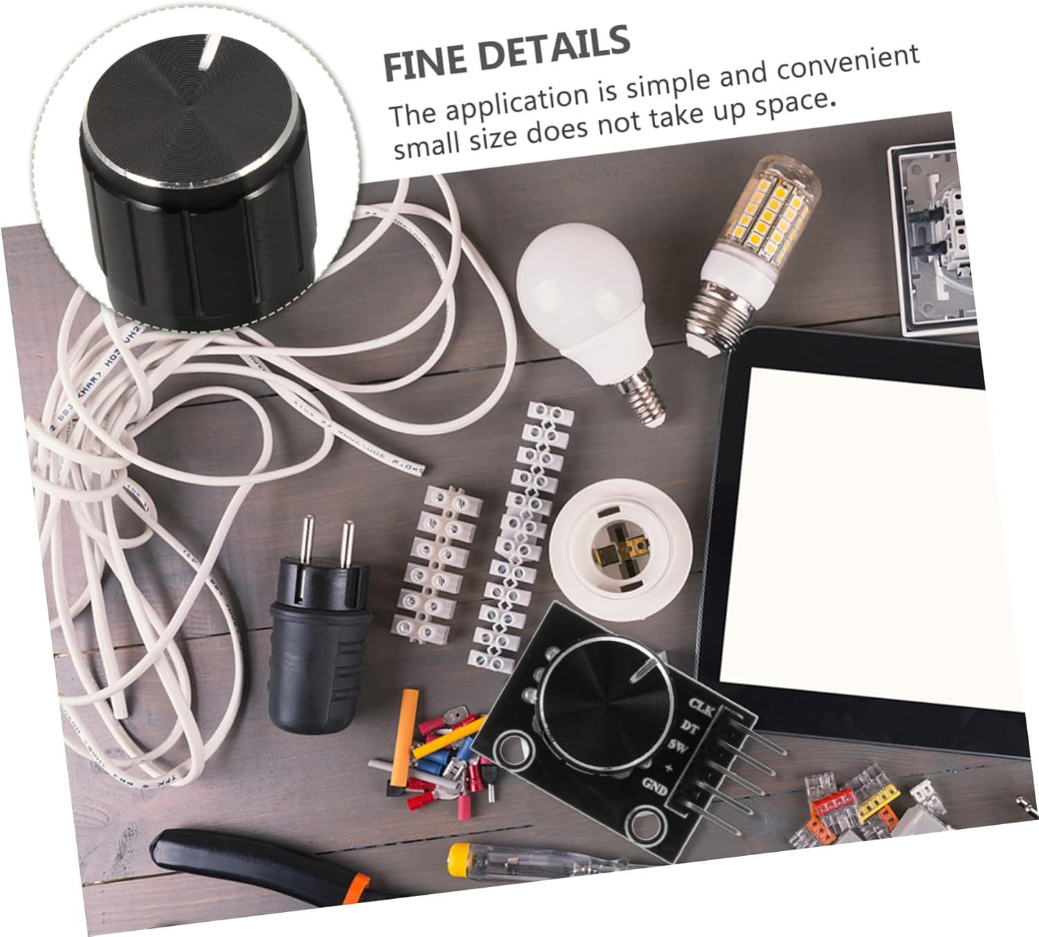 TEHAUX 5Pcs Degrees Rotary Encoder Units Electric Parts Rotating Potentiometer Brick Sensor Pin