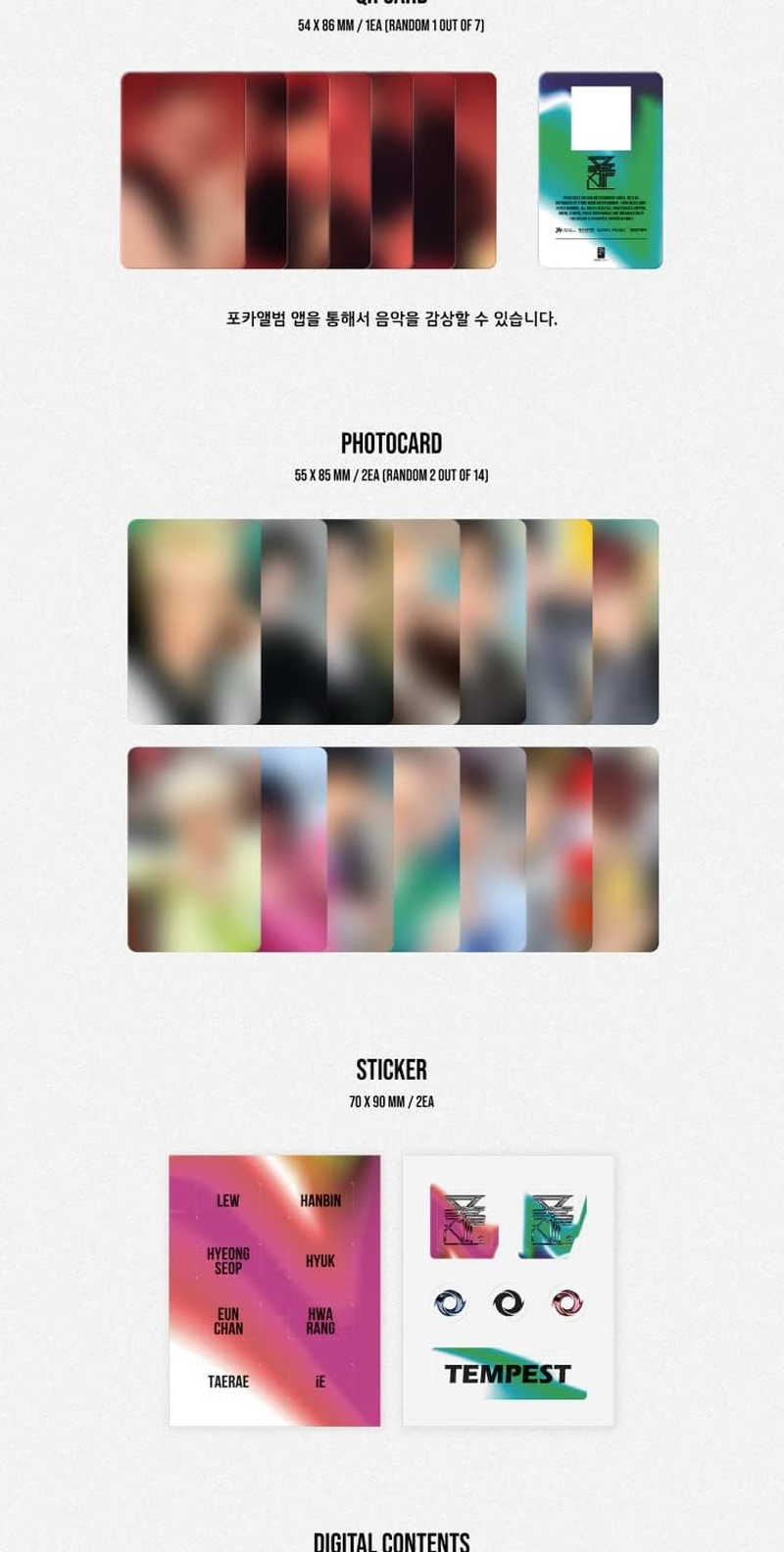 TEMPEST the Eve of a Storm 4Th Mini Album POCA Version Photostand+1Ea QR Card+2P Photocard+2Ea Sticker+1P User Guide+Tracking Sealed the Calm before the Storm image number 3
