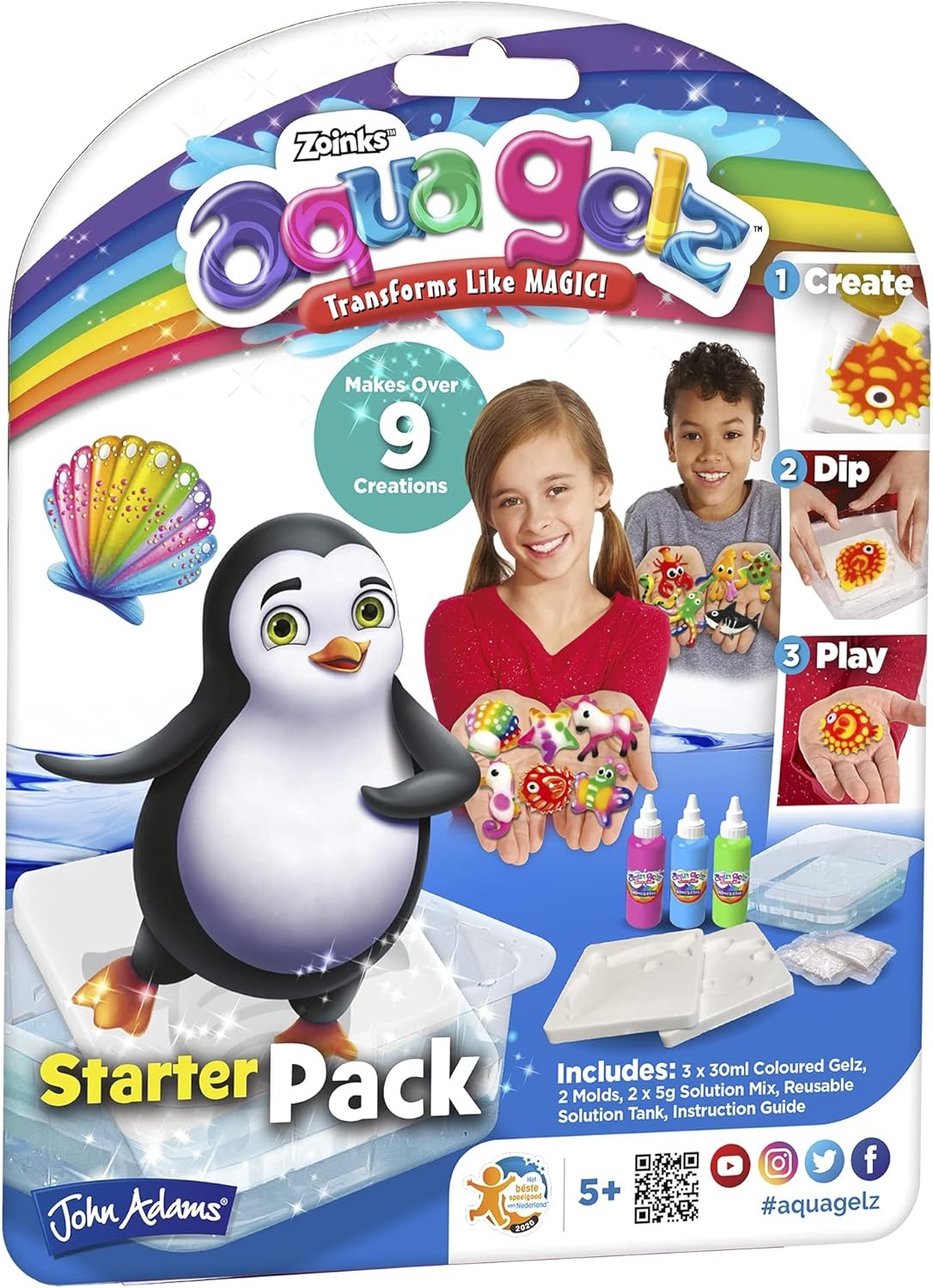 John Adams 577 11102 EA Aquagelz Starter Pack Assorted-3 Titles, Multicolor