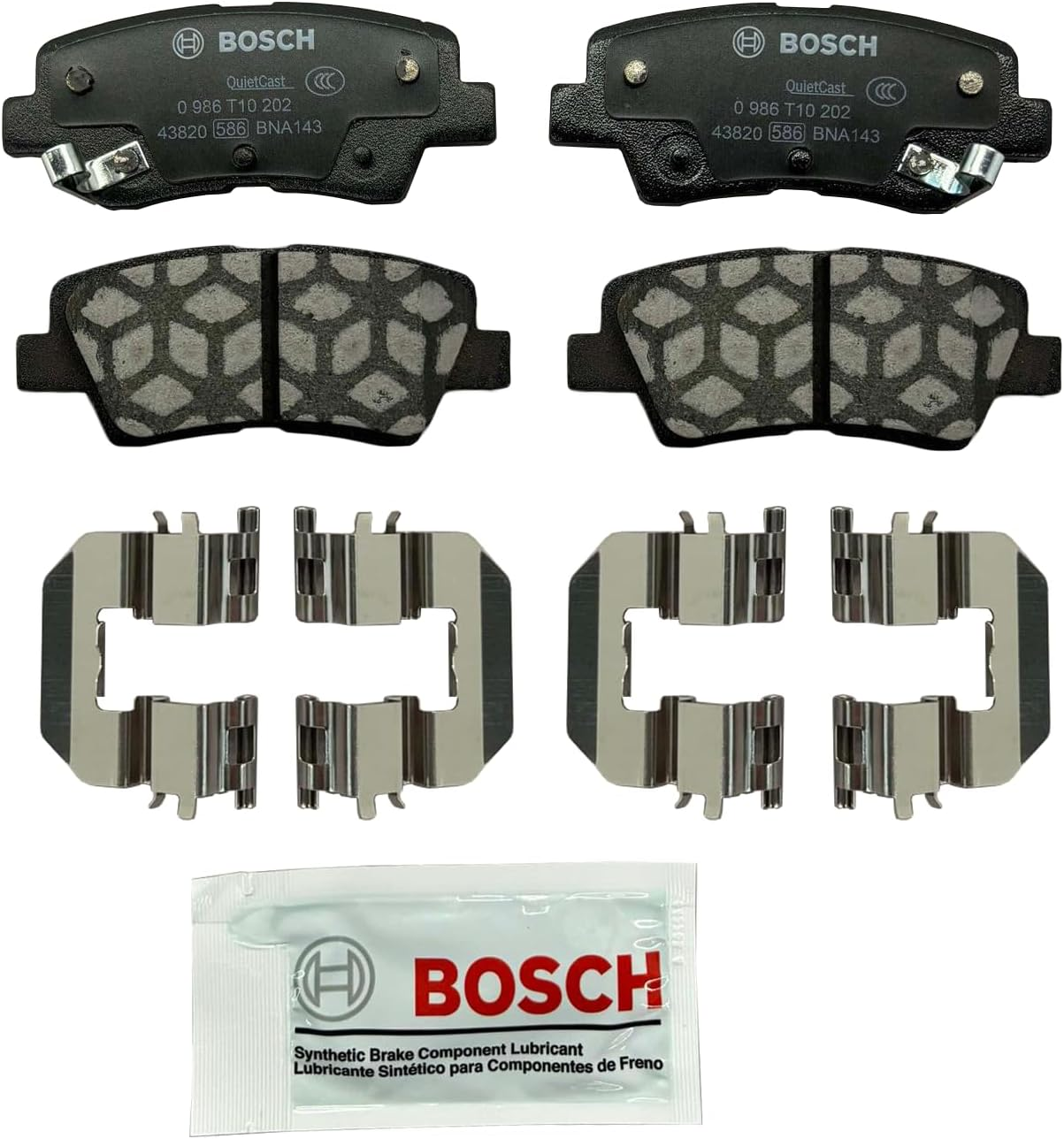 BOSCH Quietcast BOSCH Ceramic Rear Brake Pads DB1509BKL - Copper-Free, Long-Lasting and Durable - Zirconia Coating and Multi-Layer Shims for Superior Braking Performance and Noise Reduction - Black image number 3