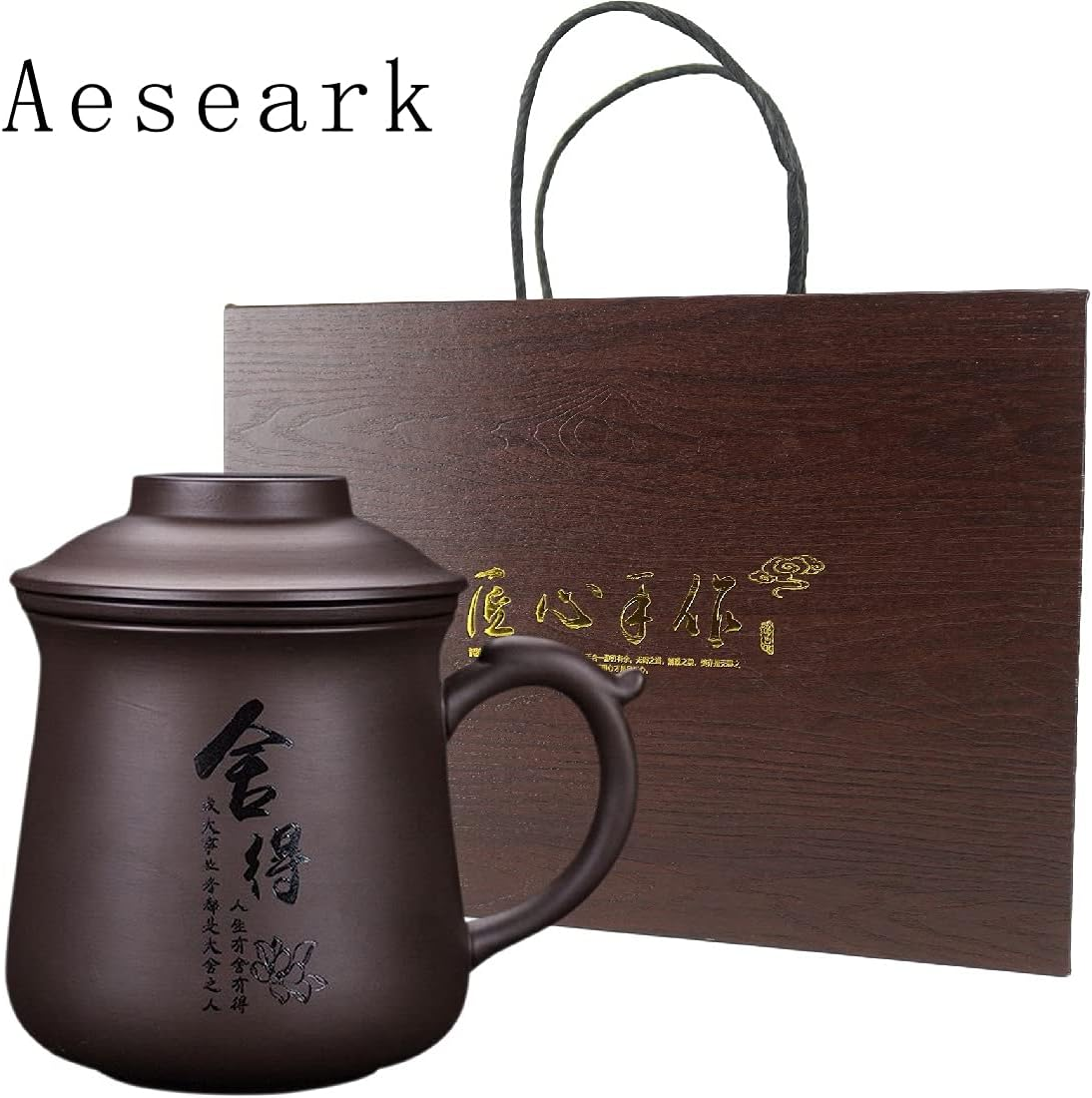 Chinese Tea Cup Set-Handmade Portable Clay Tea Cup,Ceramic Cup,Travel Tea Set Chinese-Kungfu Tea Set Coffee Mug Juice Cup,As Holiday Gifts（14.2 OZ） image number 5