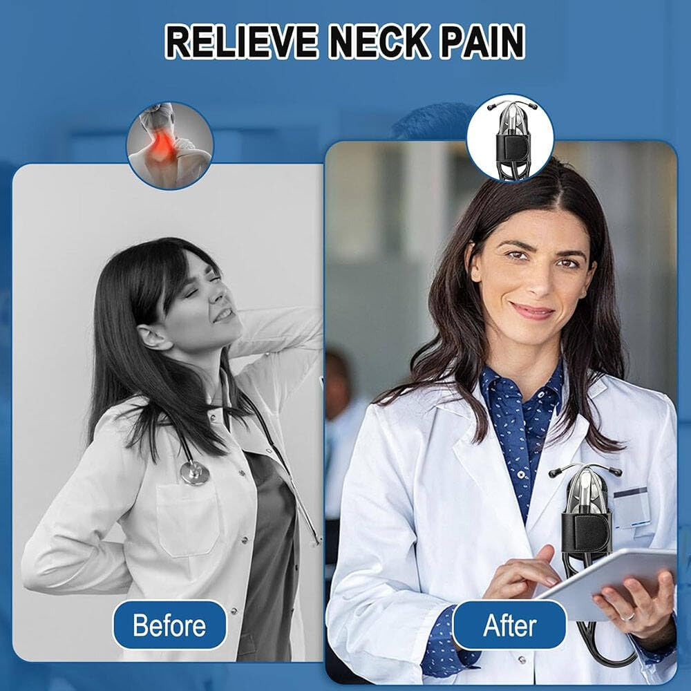 2025 PU Leather Stethoscope Holder Hip Clip,Lightweight Universal Clip on Holder for Doctors Nurses, Portable Equipment Holder for Physicians, Durable Leather Stethoscope Accessory ﻿ - Brown image number 5