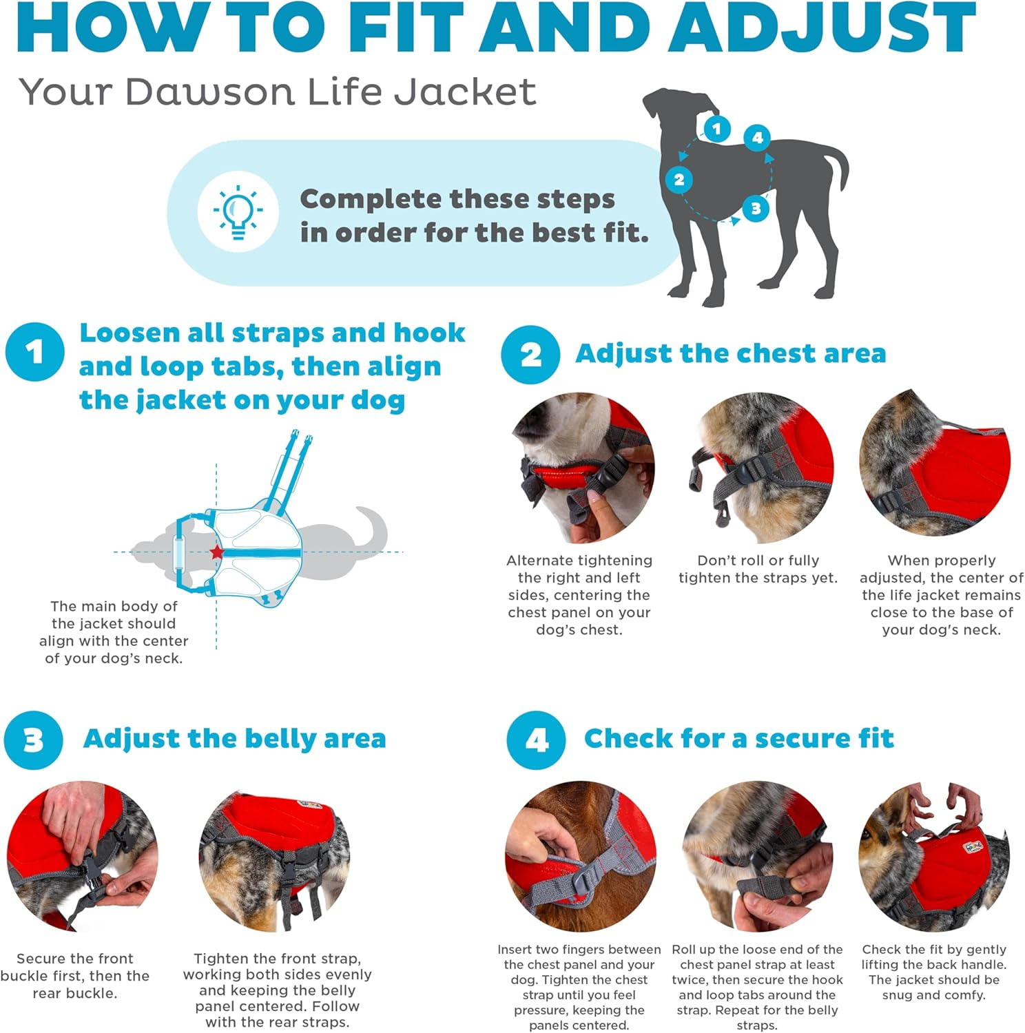 Outward Hound Dawson Swim Red Dog Life Jacket, XL image number 6