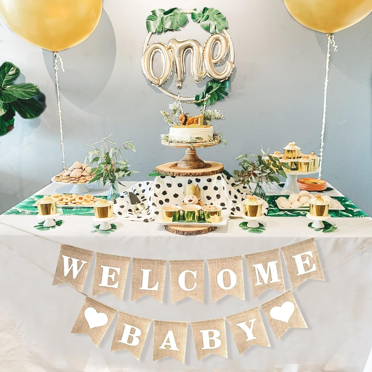 Welcome Baby Burlap Banner Flags Vintage Baby Shower Banner Rustic Baby Shower Banner Banners and Signs, Baby Shower Banner image number 6