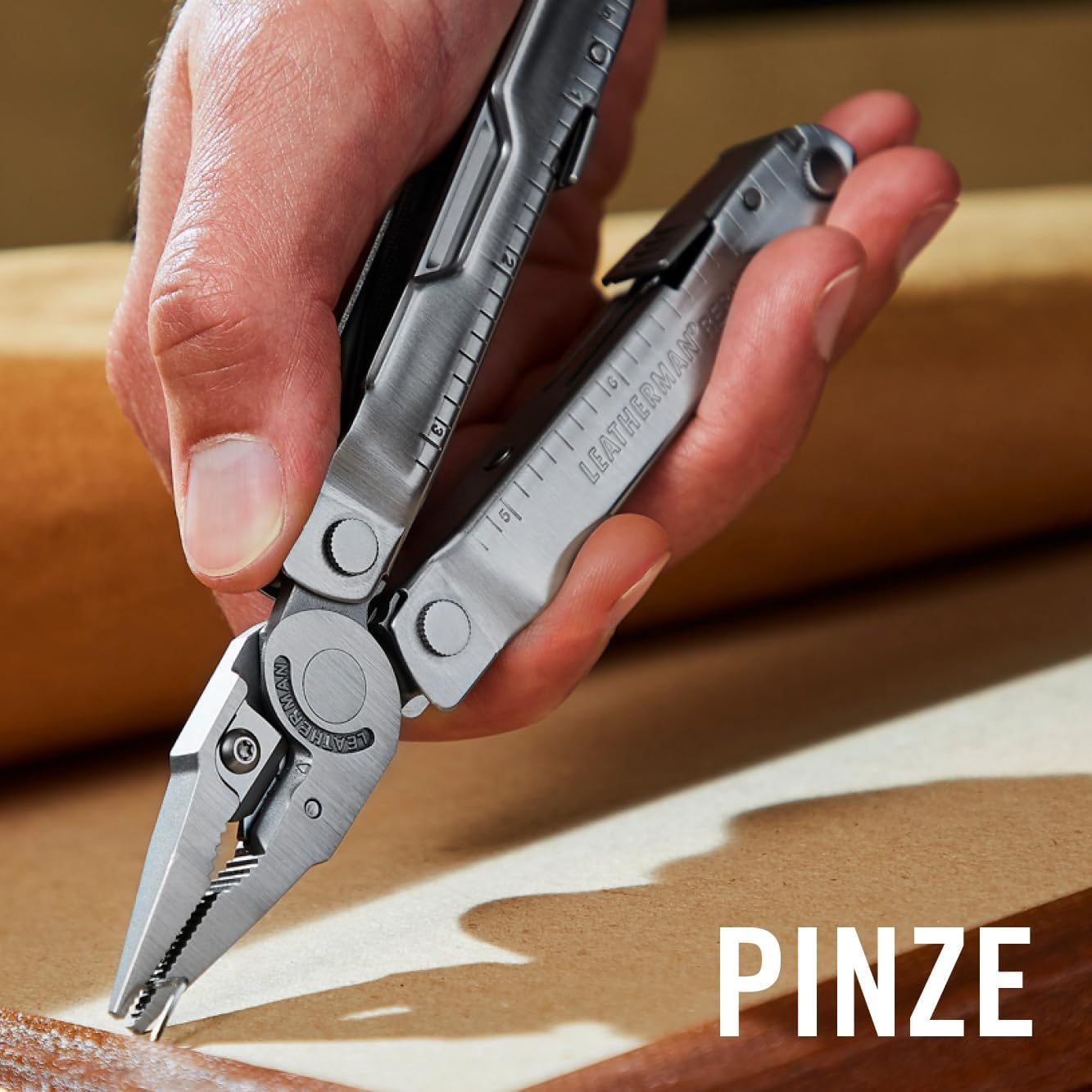 Leatherman Rebar Multi-Tool - 17 All-Tools for DIY & Camping, Black Stainless Steel with Black Nylon Holster, Silver image number 4