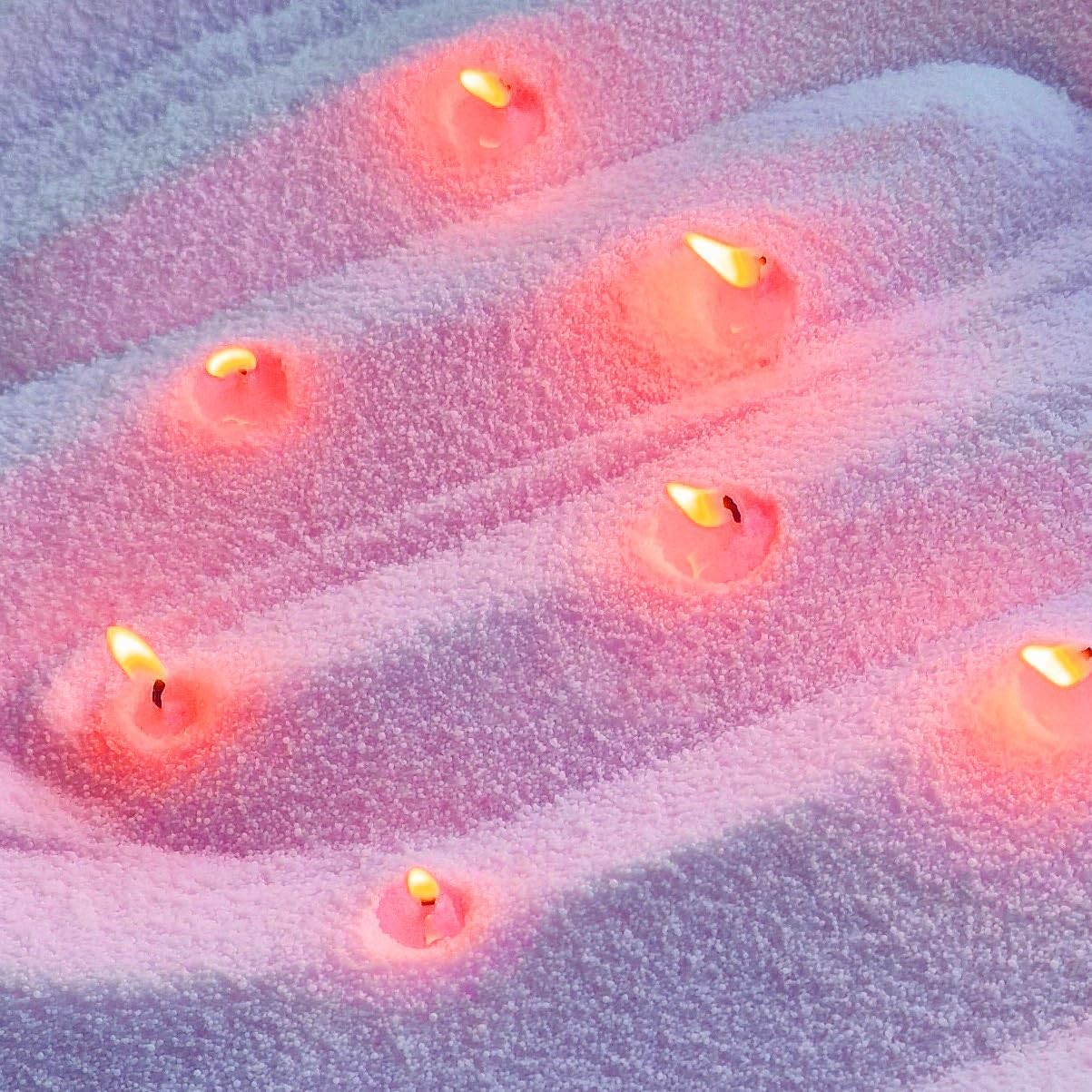 PARTY BESTBUY Pearl Candle Wax,2.2Lb Colorful Wax,Crystal Natural Refillable Powder Sand Candles, Granules Self Melting Beaded Wax Sand for Home Decor,Powder Candle with 10Wicks,Diy Candle (Purple) - Blue image number 6