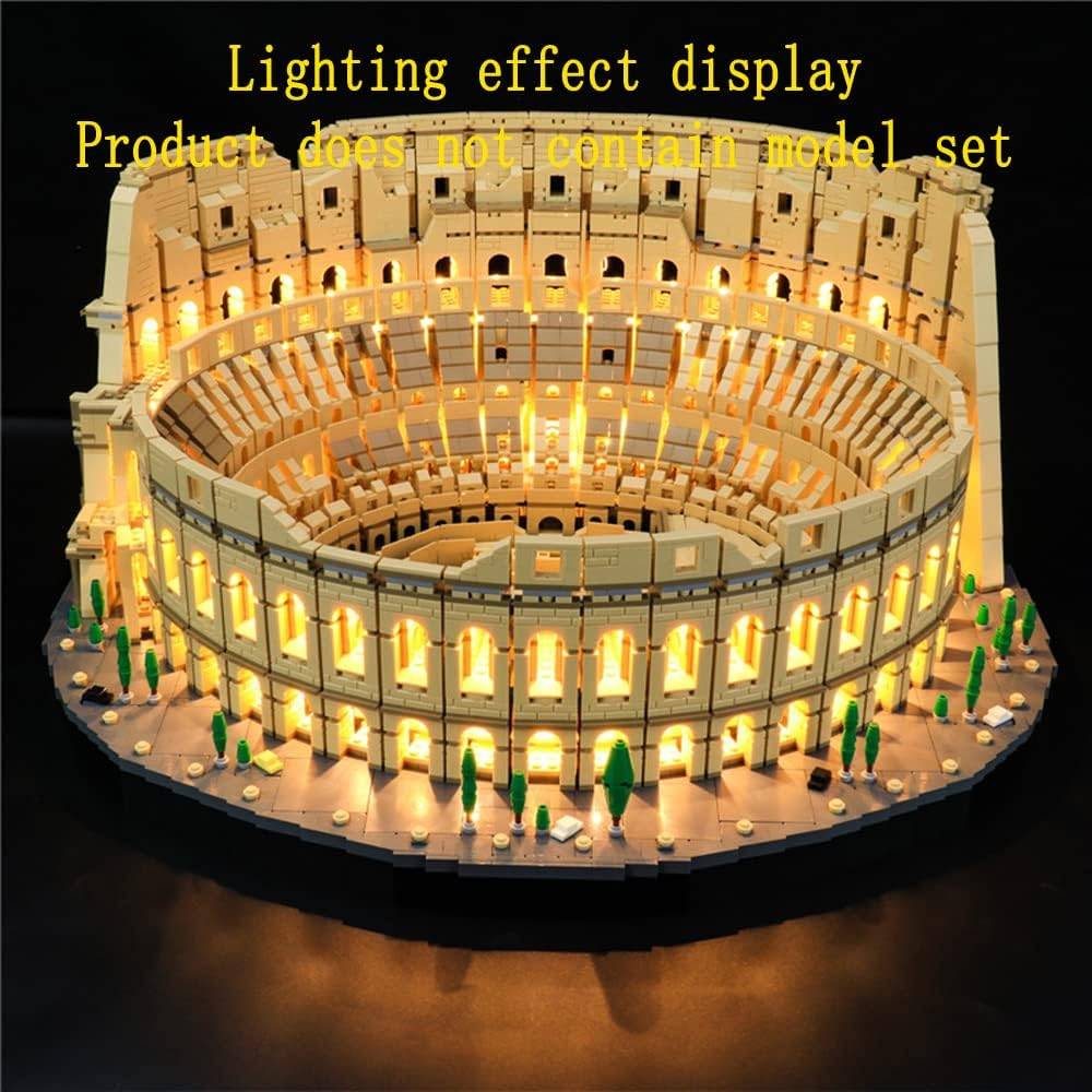 GEAMENT LED Light Kit Compatible with  Colosseum - Lighting Set for Creator 10276 Building Model (Model Set Not Included)