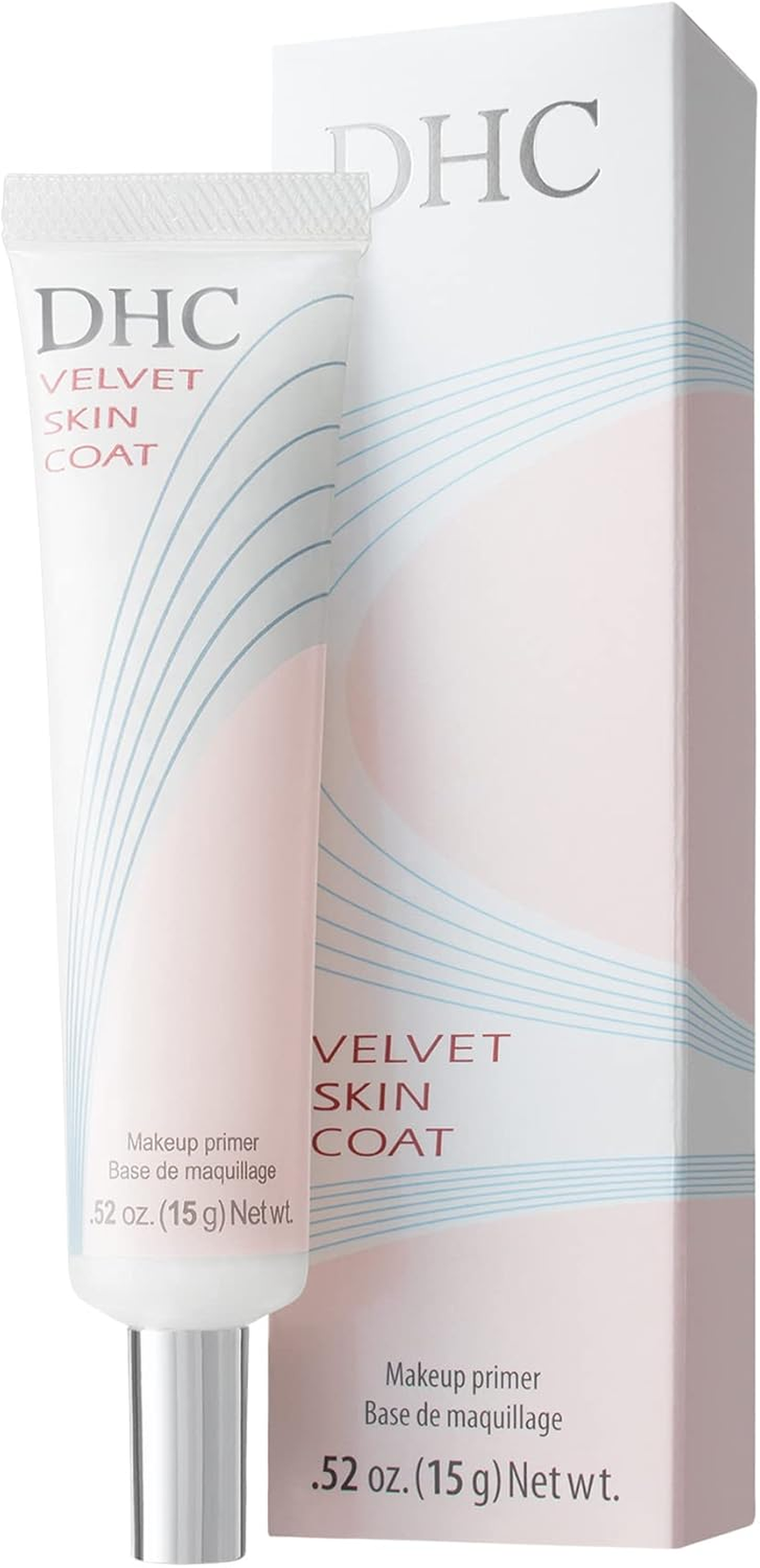 DHC Velvet Skin Coat, Mattifying Makeup Primer, Powder-Gel Formula, Minimizes Look of Pores, Fine Lines, and Imperfections, All Skin Types, Fragrance and Colorant Free, 0.52 Oz. Net Wt image number 1