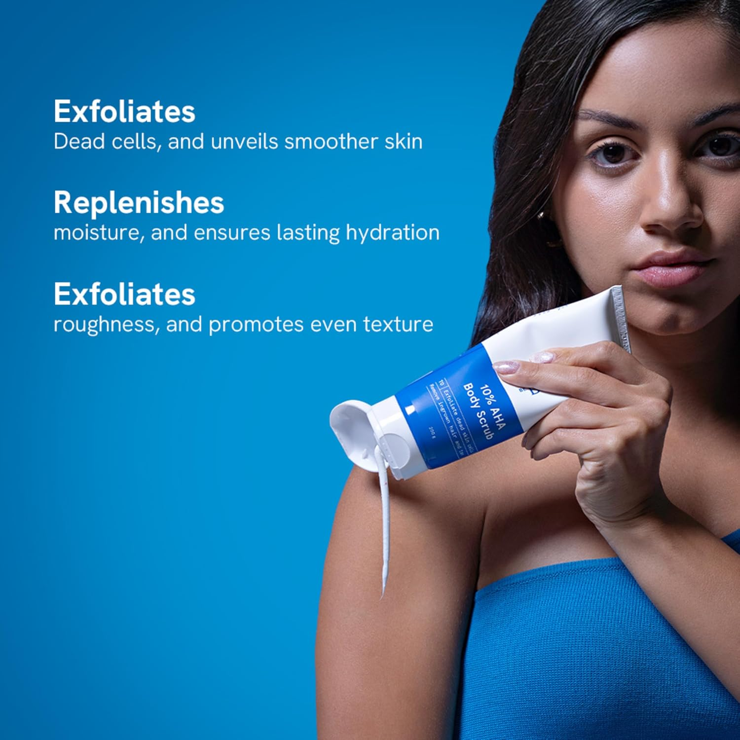 Be Bodywise 10% Lactic AHA Exfoliating Body Scrub 200G | Tan Removal & Soft-Smooth Skin | De-Tan Bathing Scrub with Centella Water & Aloe Vera, Removes Dirt & Dead Skin from Neck, Knees, Elbows & Arms | All Skin Types image number 1