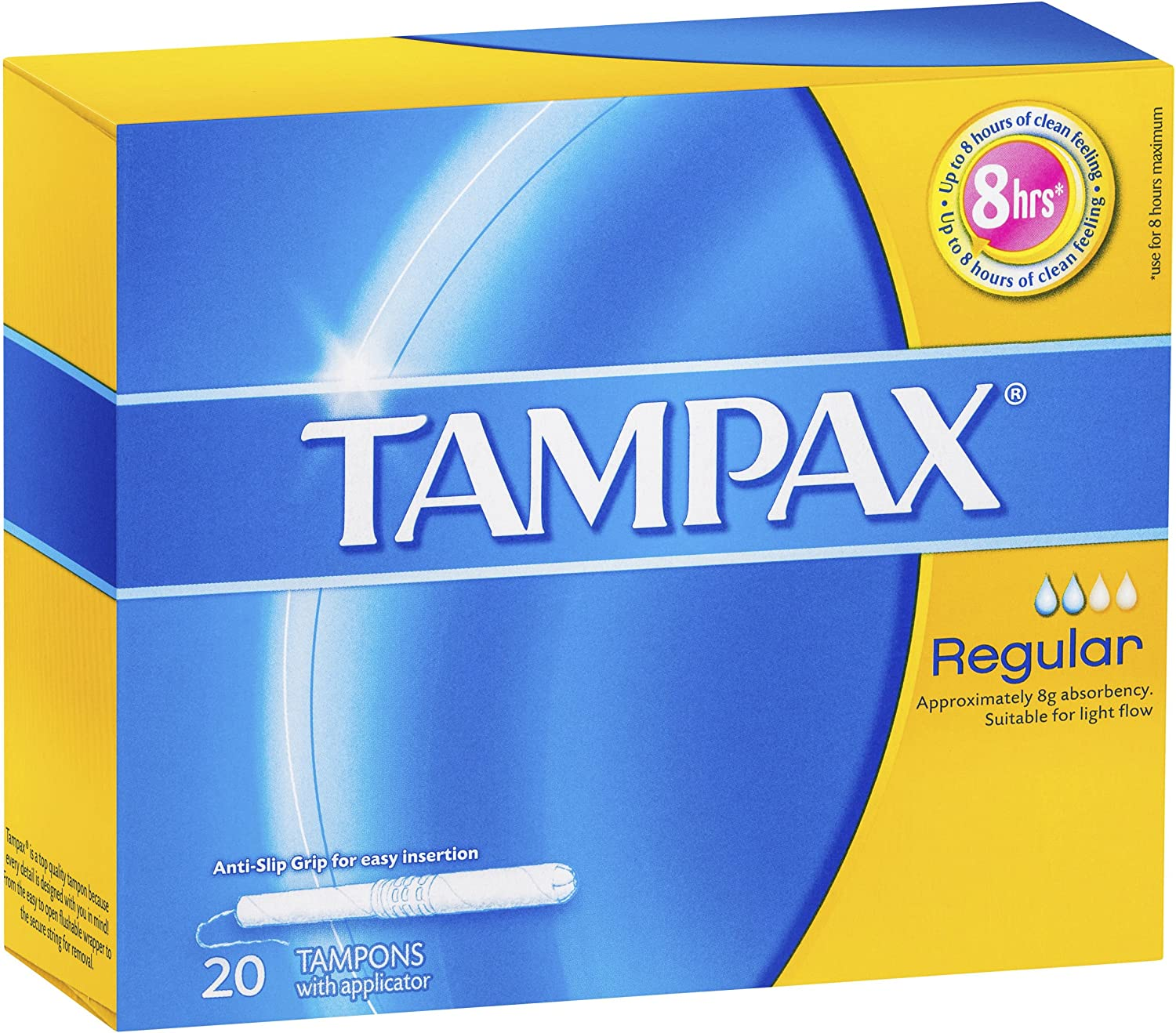 Tampax Regular Light Flow 20 Tampons with Applicator