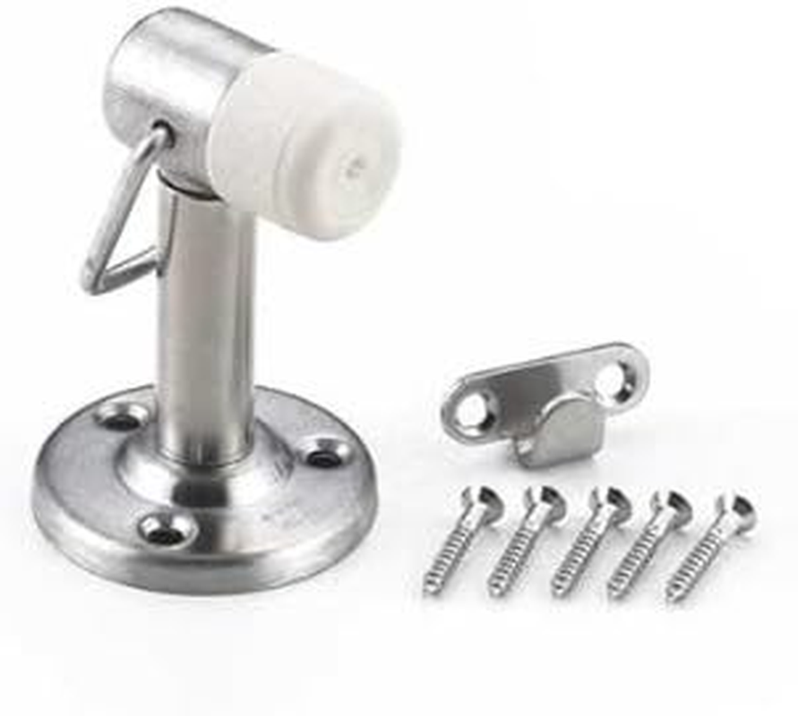 High Logic J-579 Stainless Steel Door Stop with Wood Screws image number 1