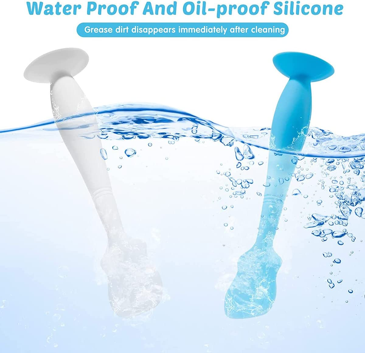 3Pcs 6.3Inch Baby Diaper Rash Cream Applicator Baby Cream Spatulas with Suction Cup Silicone Brush Multi-Purpose Tool Bpa-Free Butt Paste Spatula with Humanized Handle for Baby Newborn Multicolor image number 3