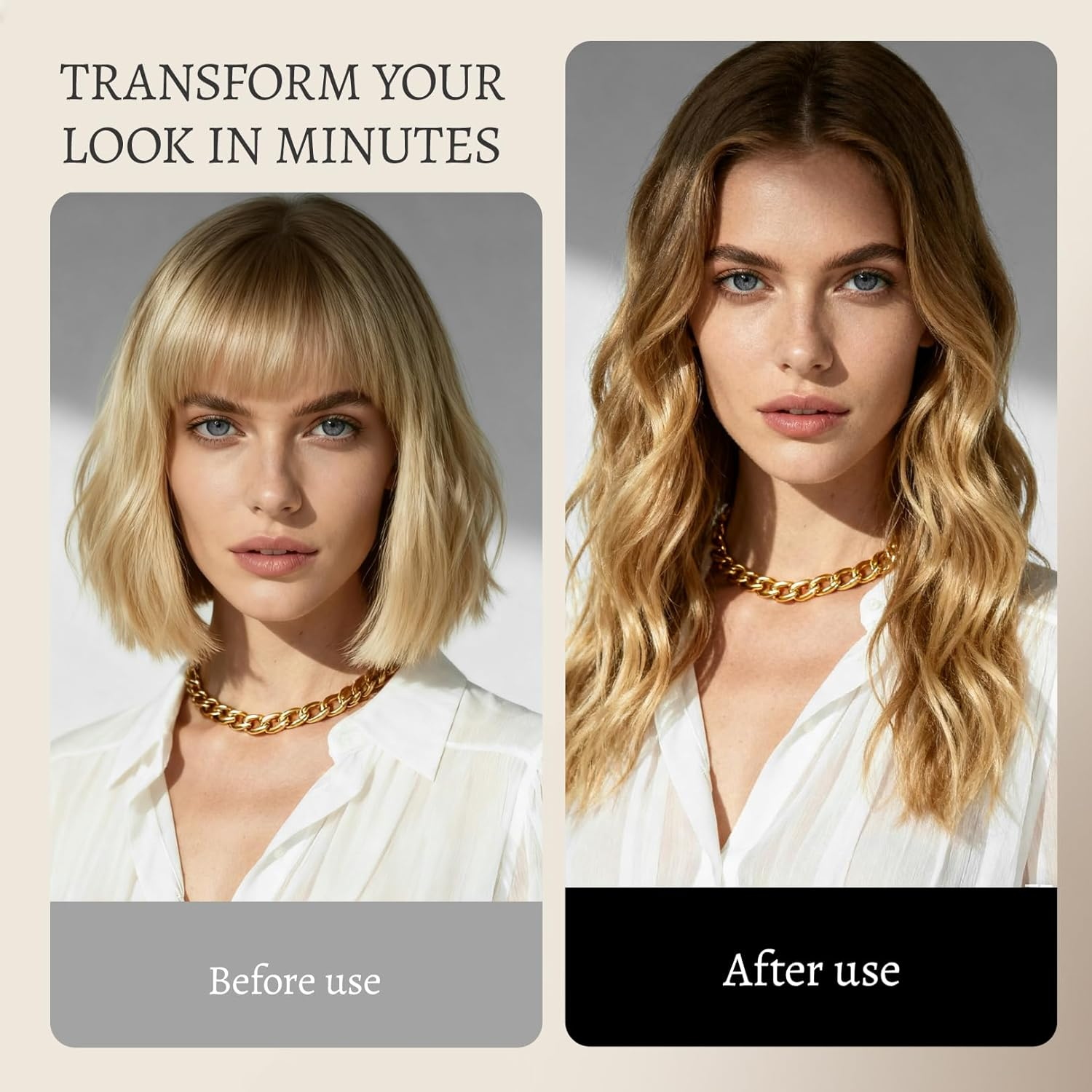 Clip-In Real Hair Extensions, 4 Pieces, 50 Cm, Hair Extensions Clip in for Women, Everyday and Special Occasions image number 1