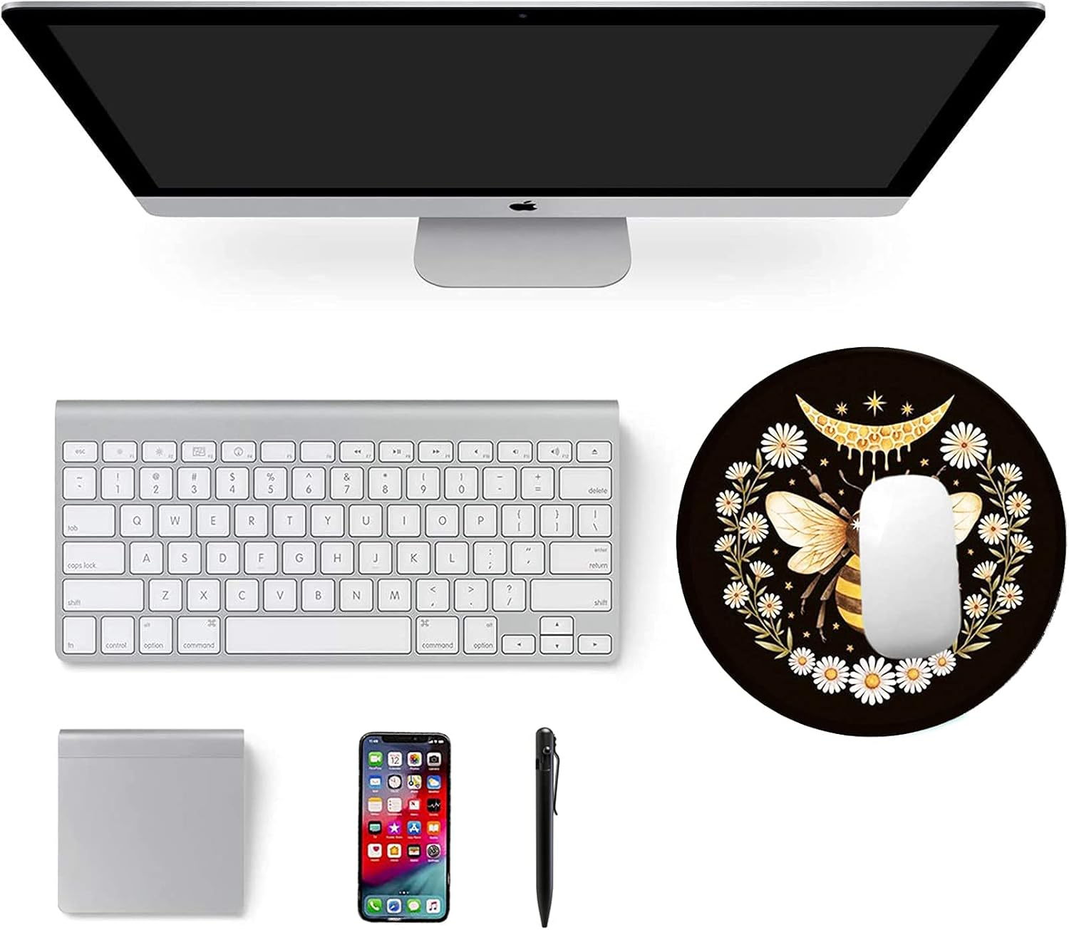 HEVITDA Mouse Pad, Premium-Textured Mouse Mat, Gaming Mouse Pad, Anti-Skid Rubber Base Mousepad with Delicate Stitched Edge for Laptop, Computer & PC, Honeybee - Cute Turtle image number 7