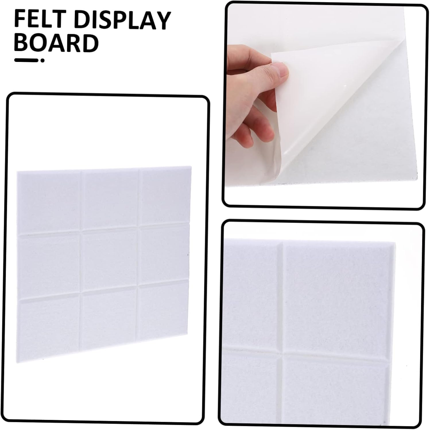 GANAZONO Felt Display Board for Photo Background Decorative Notice Board White Material for Classroom and Office Use image number 4