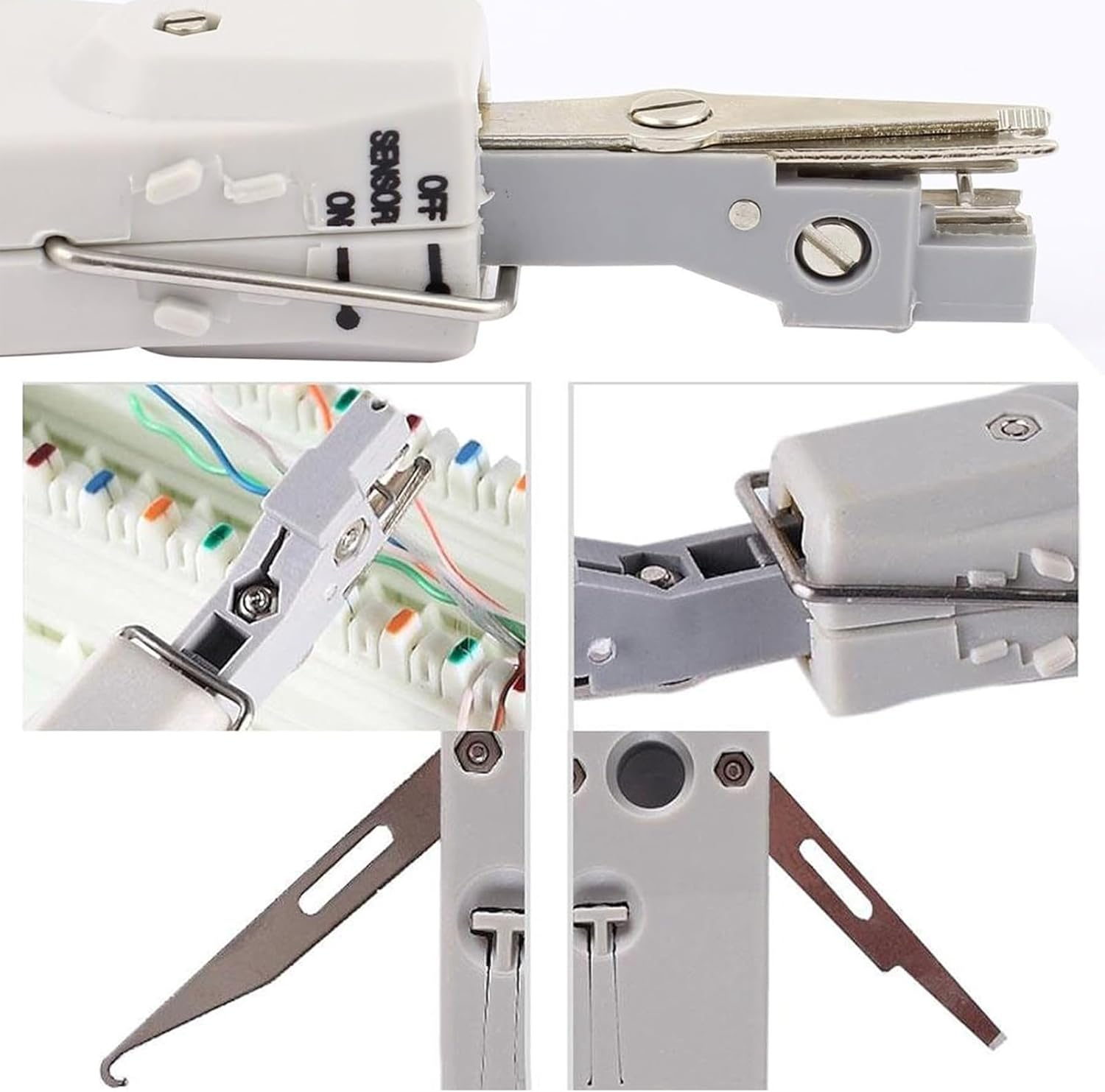 Punch down Tool, Multifunctional Network Cable Crimper for RJ45/RJ11 Cat5/Cat5E/Cat6, Impact Terminal Insertion Tool for Ethernet, Telecom, Phone Cable, 110 Block, Wire Connector (2 PCS) image number 6