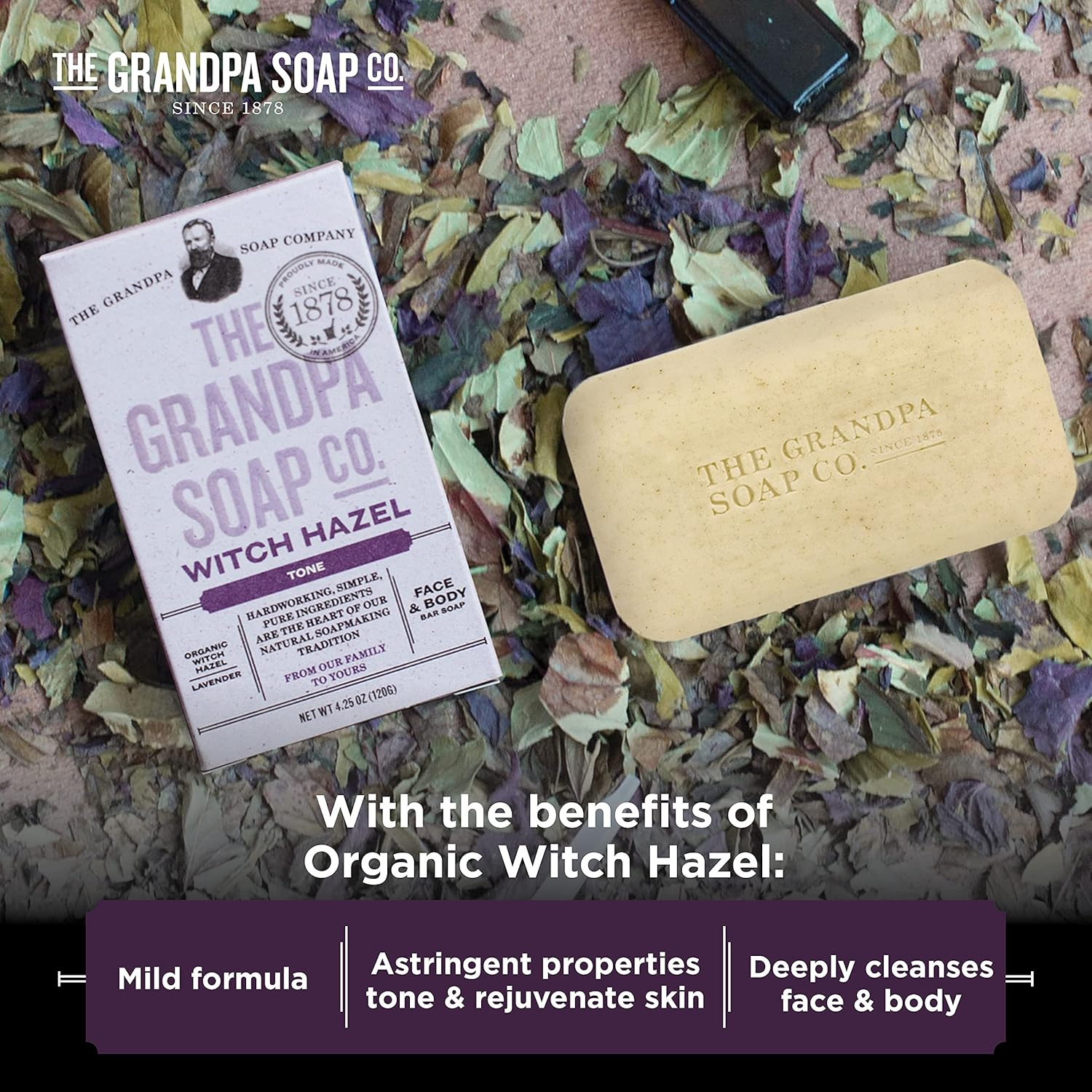 Grandpa'S Grandpas Soap Bar Witch Hazel, 4.25 Oz image number 1