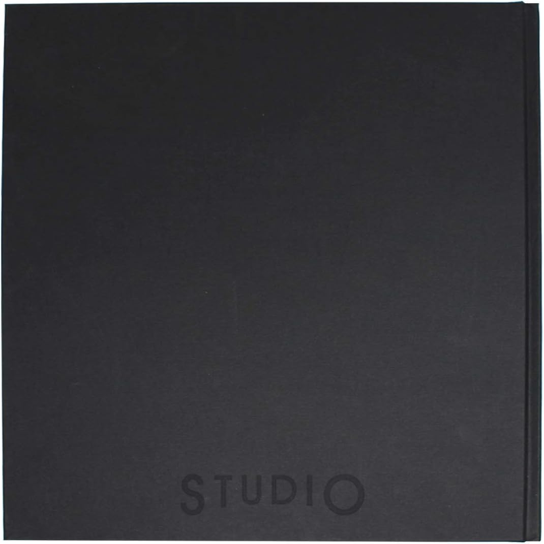 Artway Studio &ndash; Casebound Square Sketchbook &ndash; 195Mm - 92 Sides/46 Pages of 170Gsm Cartridge Paper &ndash; Black Hardback Sketchbook image number 4