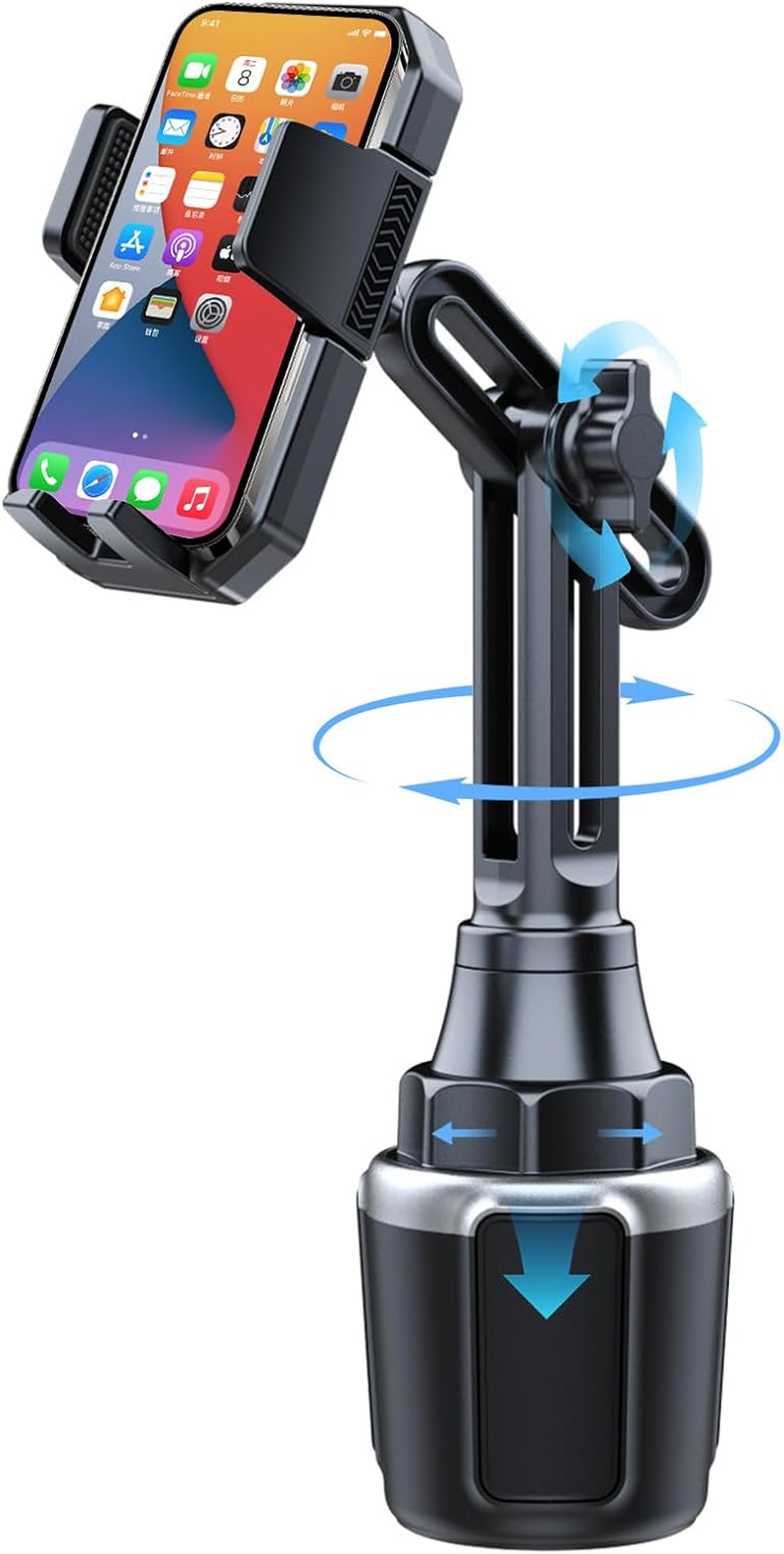 Mount for Car Cup Holder Adjustable Long-Necked Cup Holder Phone Stand 360&deg; Adjustable Stand Holder for Iphone XR/XS Max/X/8/7 Plus/6S/Samsung Galaxy S10+/Note 9/S8 Plus/S7 Edge image number 1
