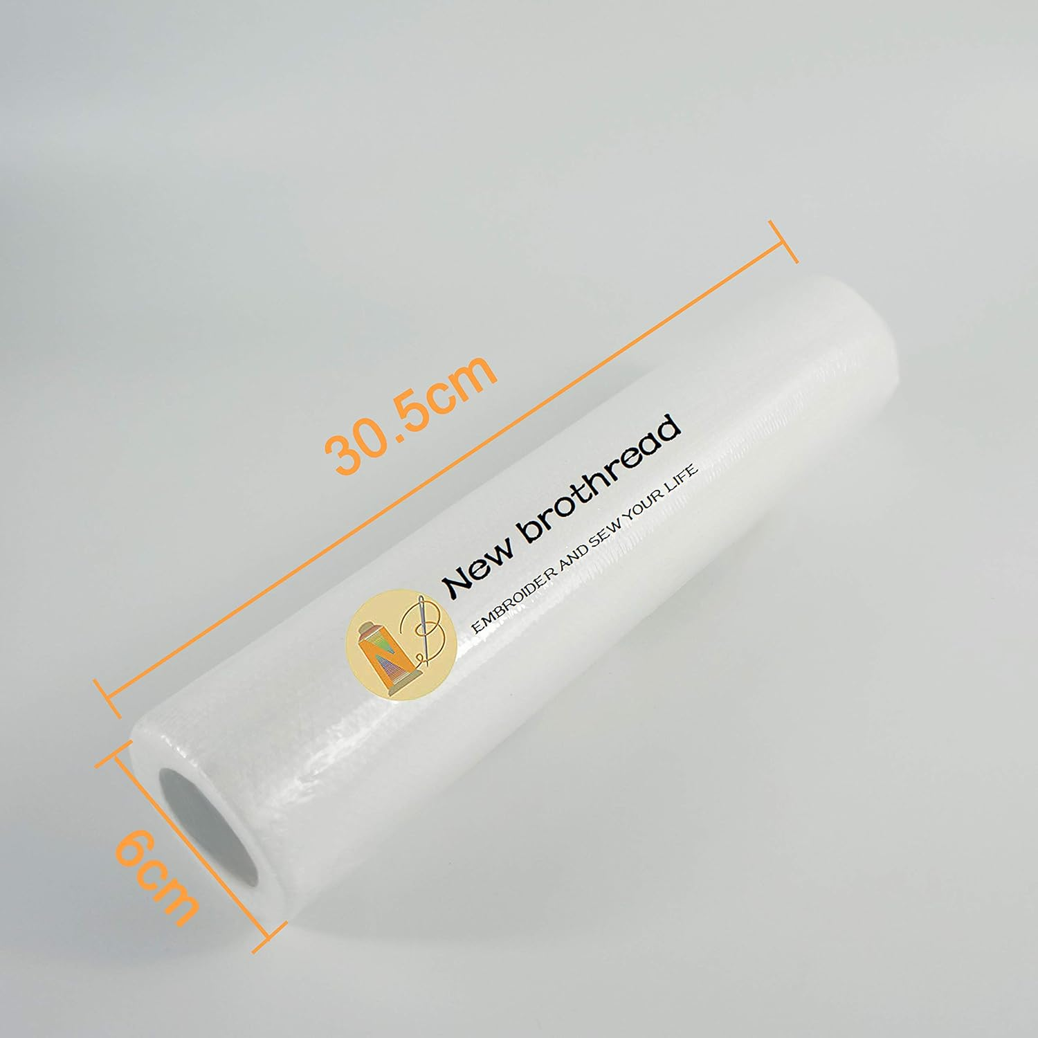 New Brothread No Show Mesh Machine Embroidery Stabilizer Backing 12" X 10 Yd Roll - Light Weight 1.8 Oz - Cut into Variable Sizes for Machine Embroidery and Hand Sewing image number 2