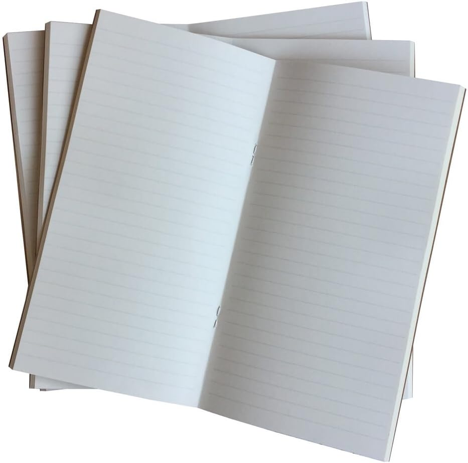 Travelers Notebook Inserts - Graph Refills for Standard Size Travelers Notebook, Set of 3, Total 192 Pages, 8.25 X 4.25 Inches