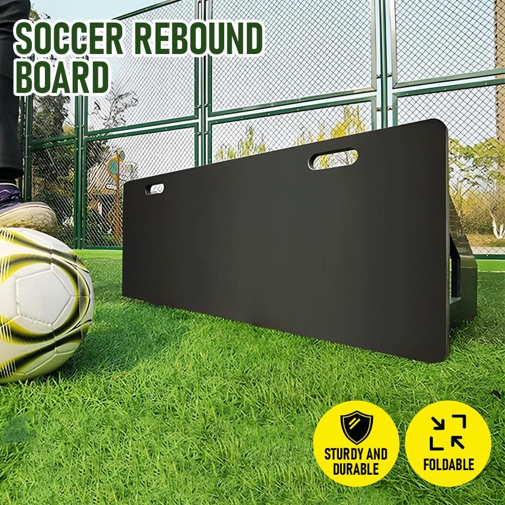 Alpen Outdoor Portable Soccer Rebounder Board with 2 Angles Soccer Training Wall Board for Passing and Shooting Practice Outdoor Black image number 1