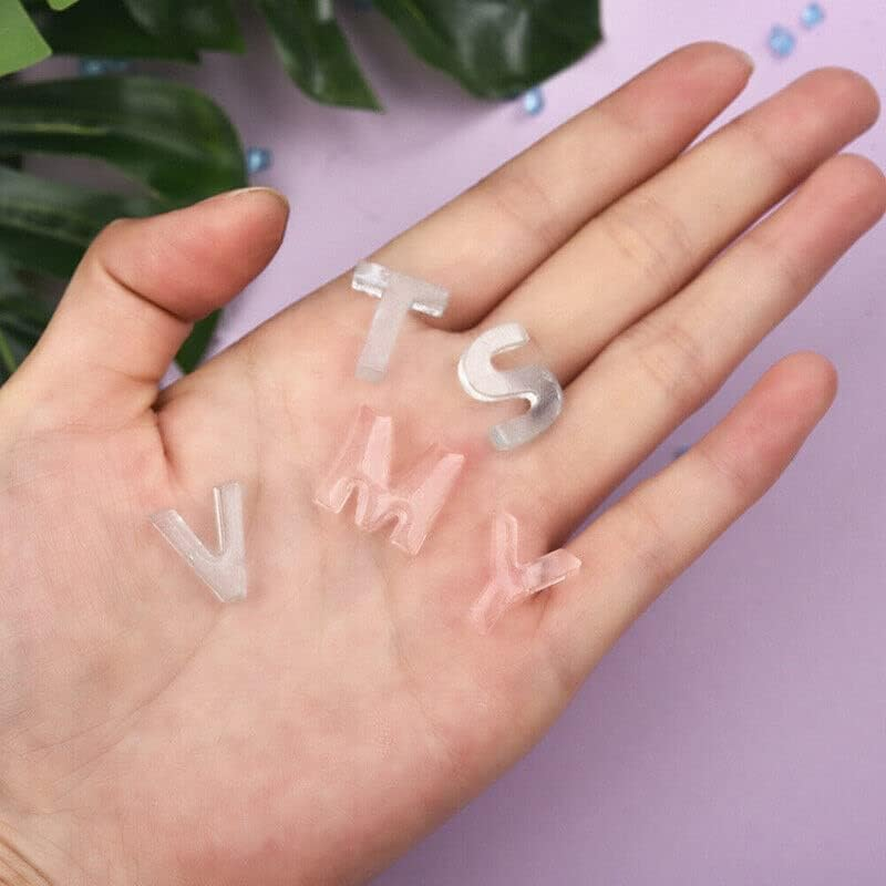 Alphabet Number Silicone Pendant Mold Necklace Resin Mould Casting Craft DIY Molds for Keychain House Number Jewelry Pendant (36 Cavity) image number 6