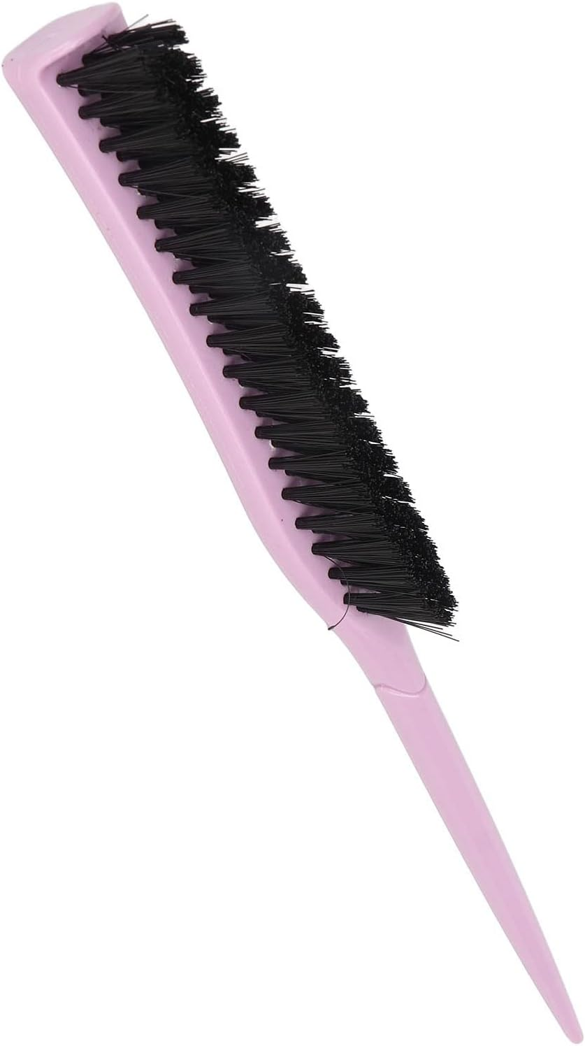 Beard Teasing Brush, Grooming Portable Rat Tail Teasing Hair Brush for Travel (Light Purple) image number 5