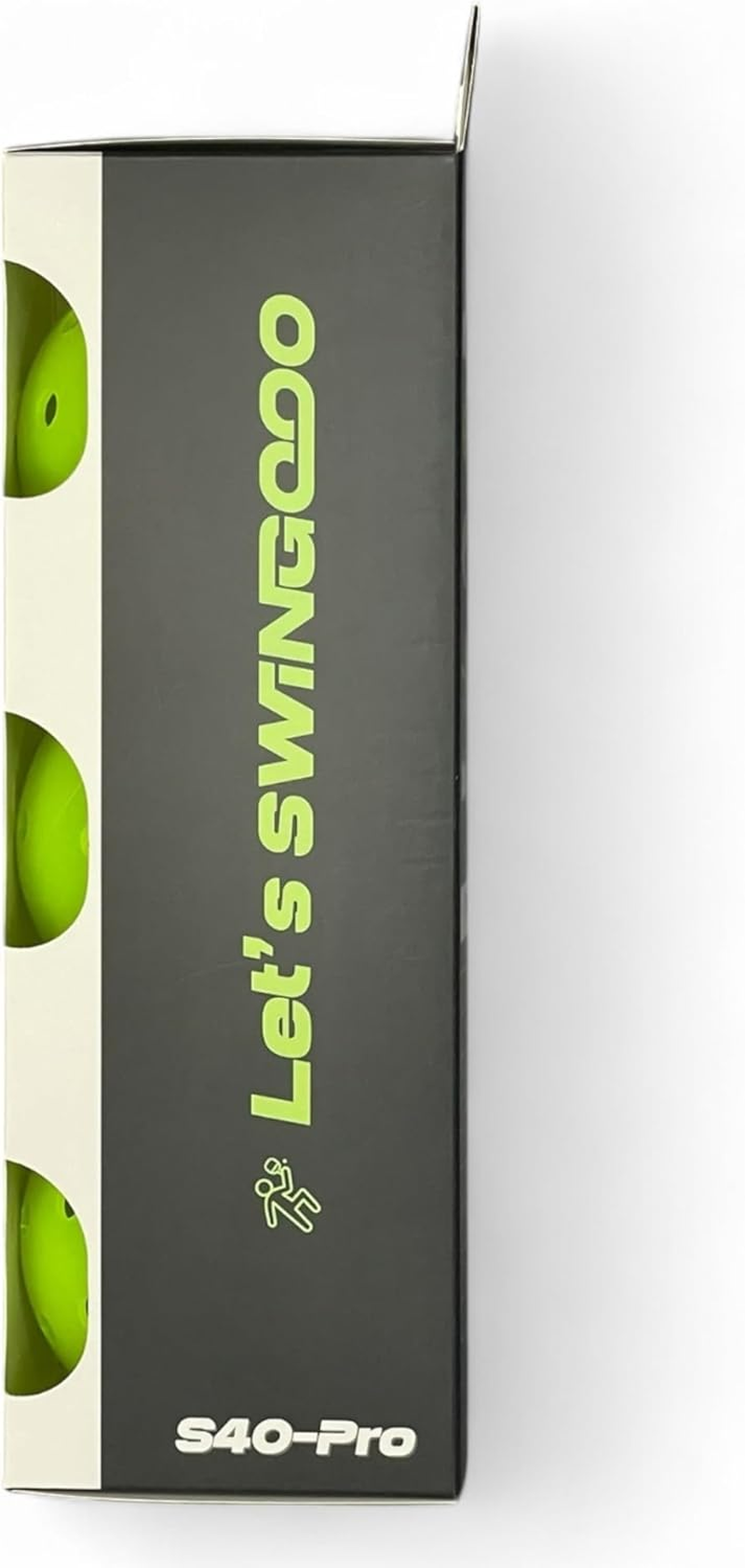 Swingooo S40 Pro Pickleball Balls, Tournament-Grade, Set of 3, Green image number 1