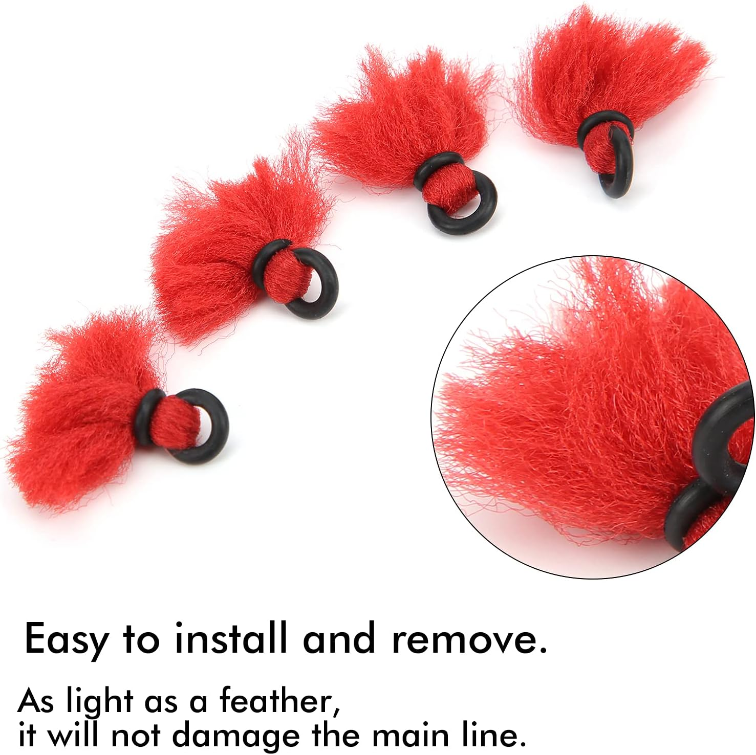 Yuecoom Yarn Foam Indicator Hand Tied Floating Nymphs Fly Fishing Yarn Strike Indicators Drift Hook Positioning image number 2