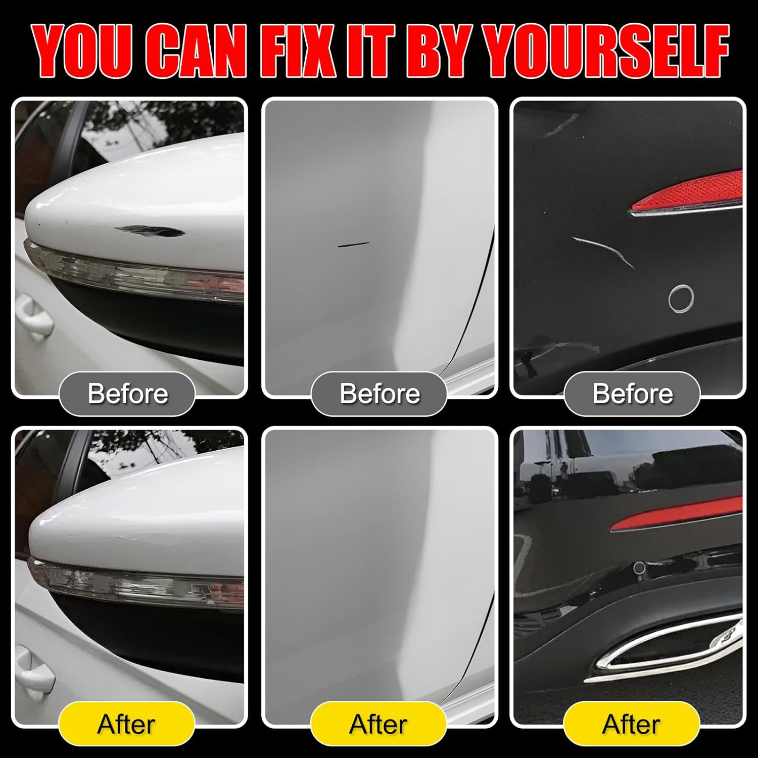 Car Touch up Paint(Obsidian Black Metallic(197/9197)) for Mercedes-Benz, Car Paint Scratch Repair Kit, Quick & Easy Solution to Repair, 2 in 1 Scratch Remover Pen with Color-Matched image number 3