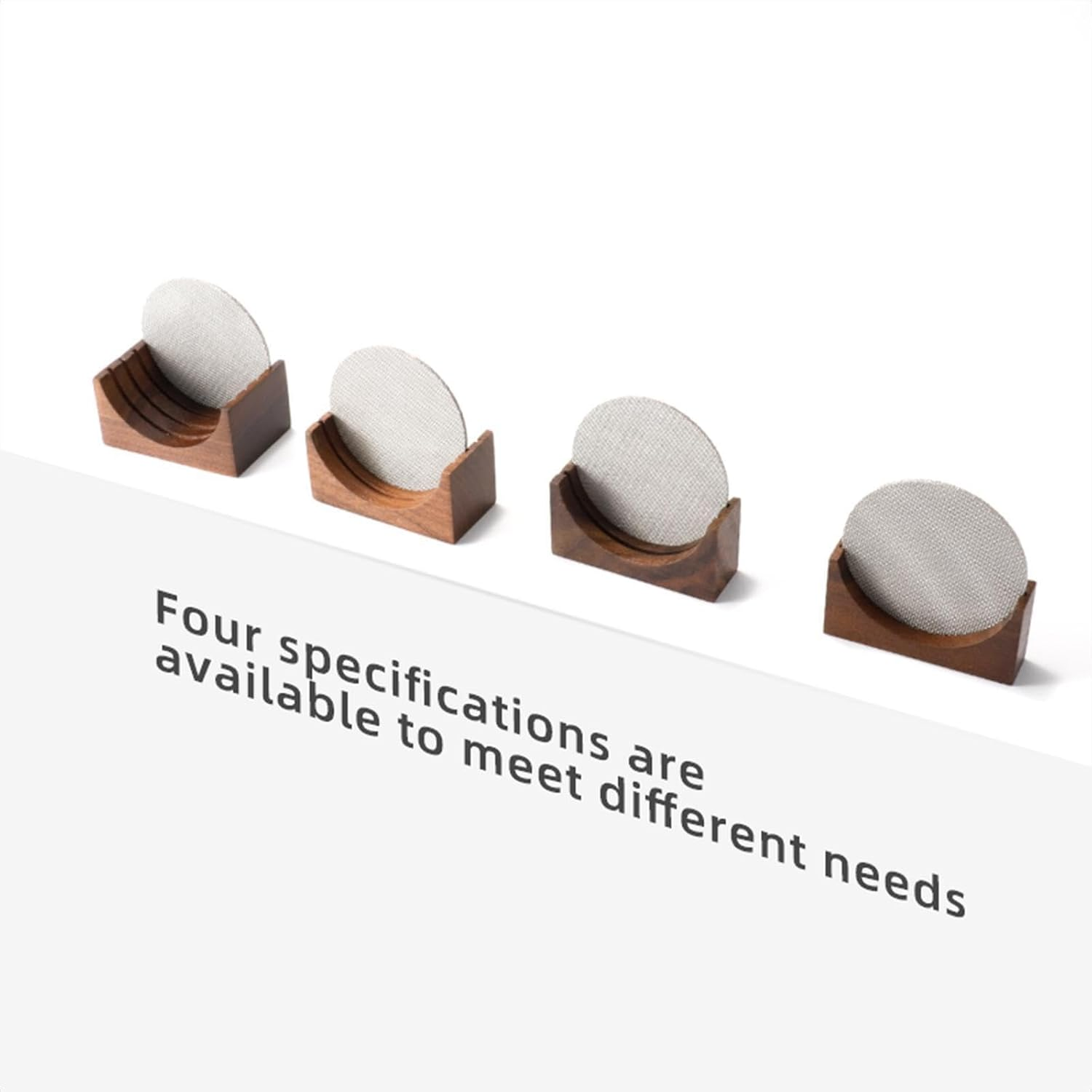 WUISOLQP Non-Toxic Coffee Filter Holder for 51/53/58Mm Filters Odorless and Impact-Resistant Smooth Line Wood Espressos, Double Slot image number 2