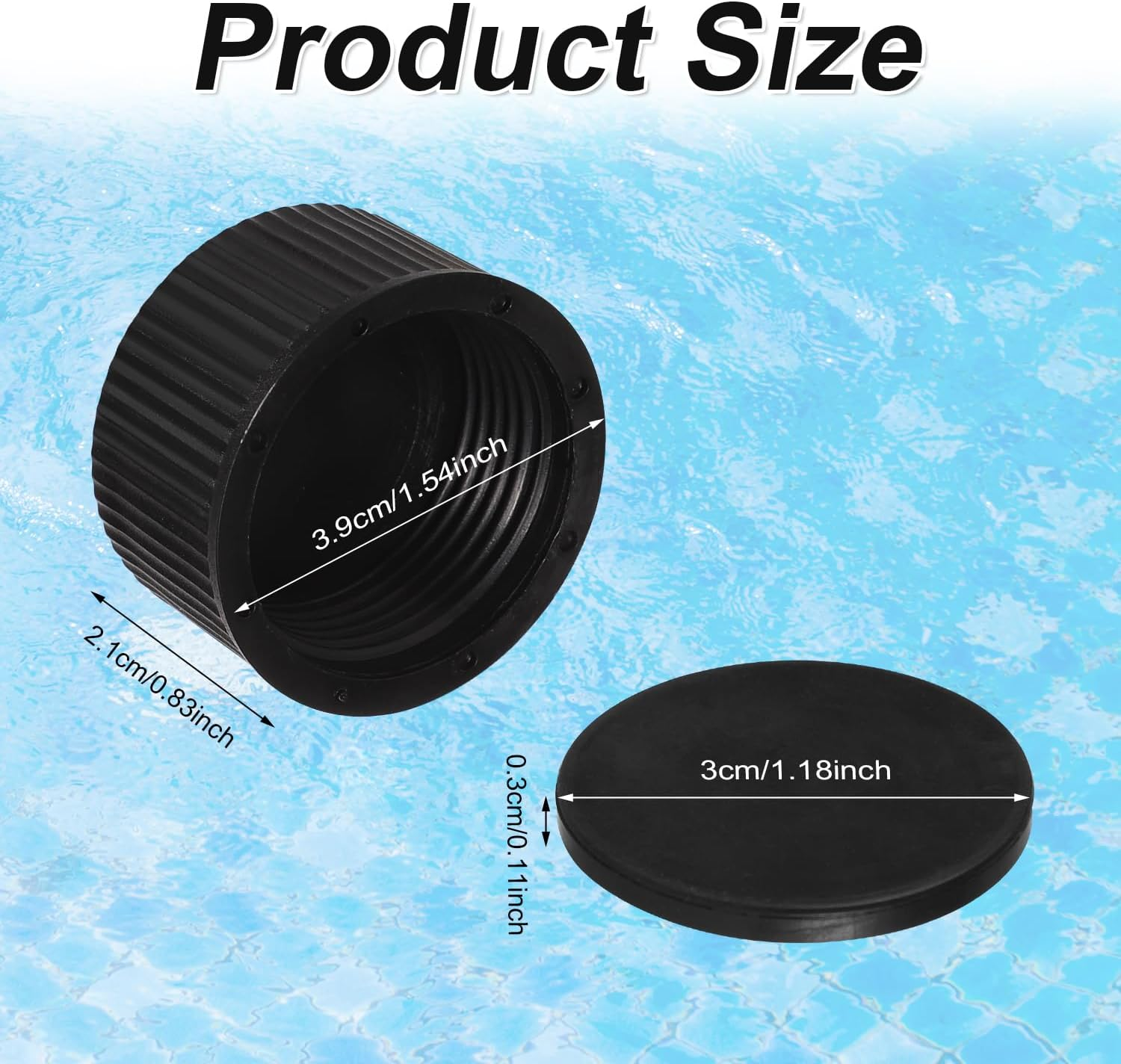 NQEUEPN 2Pcs Black SX180HG Exact Replacement Filter Drain Cover and Gasket, for Hayward Pro Series Pool Sand Filter Models S140T S144T S164T S166T S180T S210T image number 4