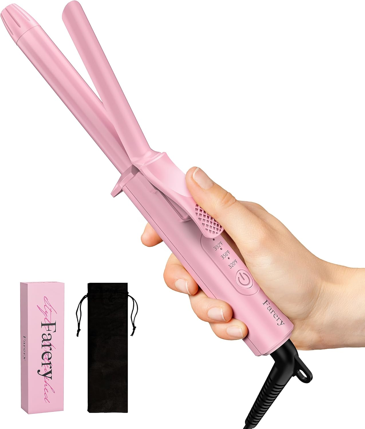 FARERY Mini Curling Iron 016MT Pink image number 1