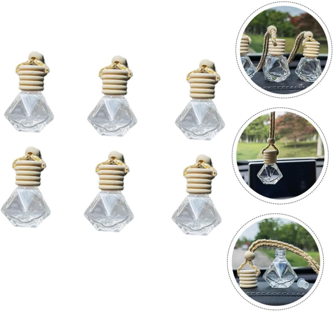 6Pcs Car Air Freshener Diffuser Perfume Bottles Aroma Diffuser Pendant for Car Interior image number 5
