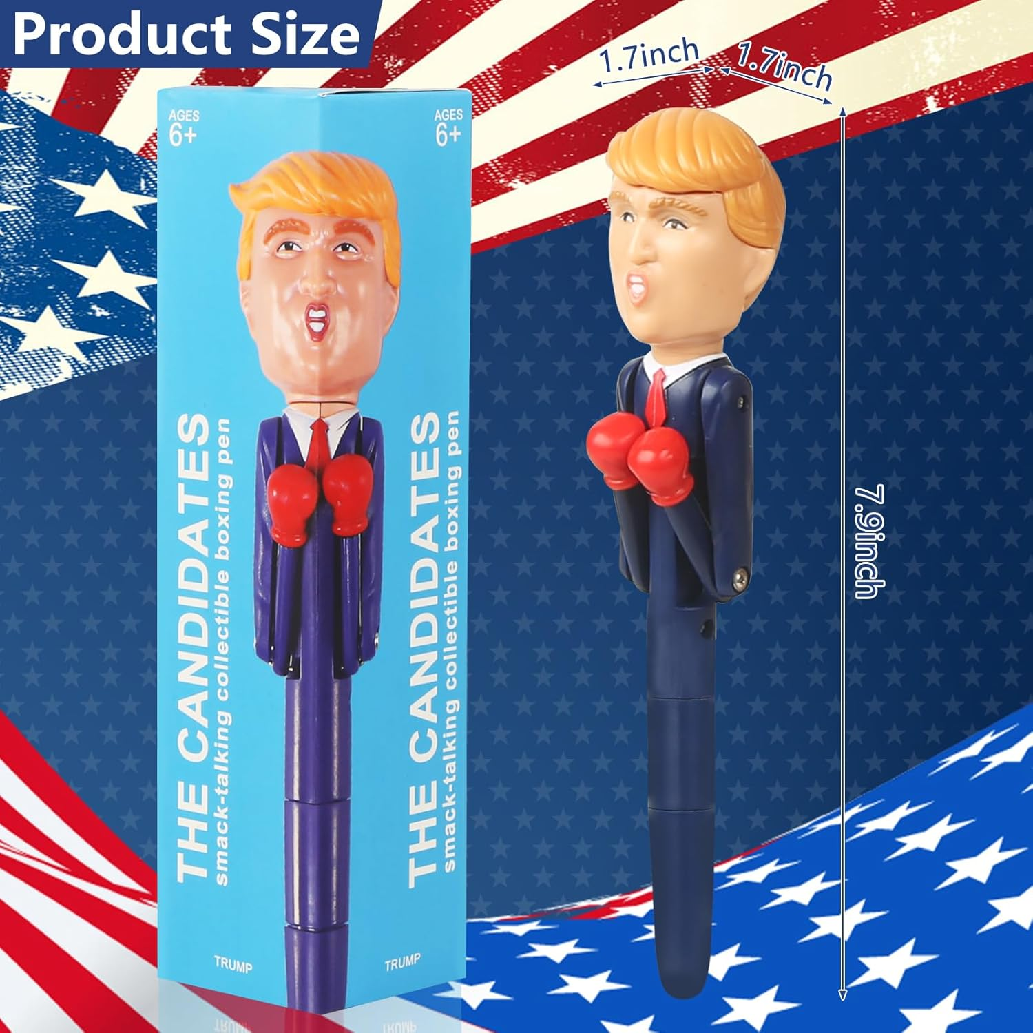Trump Merchandise, Talking Trump Pen with Real Voice Funny Gifts for Men Donald Trump Gifts Novelty Gifts for Adults, Unique Gag Gifts Christmas Birthday image number 4