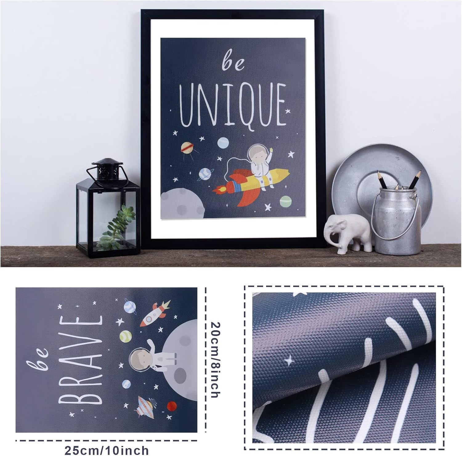 5Pcs Space Wall Prints Unframed Space Inspirational Posters 8 X 10 Inch Planet Motivational Quote Pictures for Playroom Bedroom Classroom Decor College Dorm image number 5