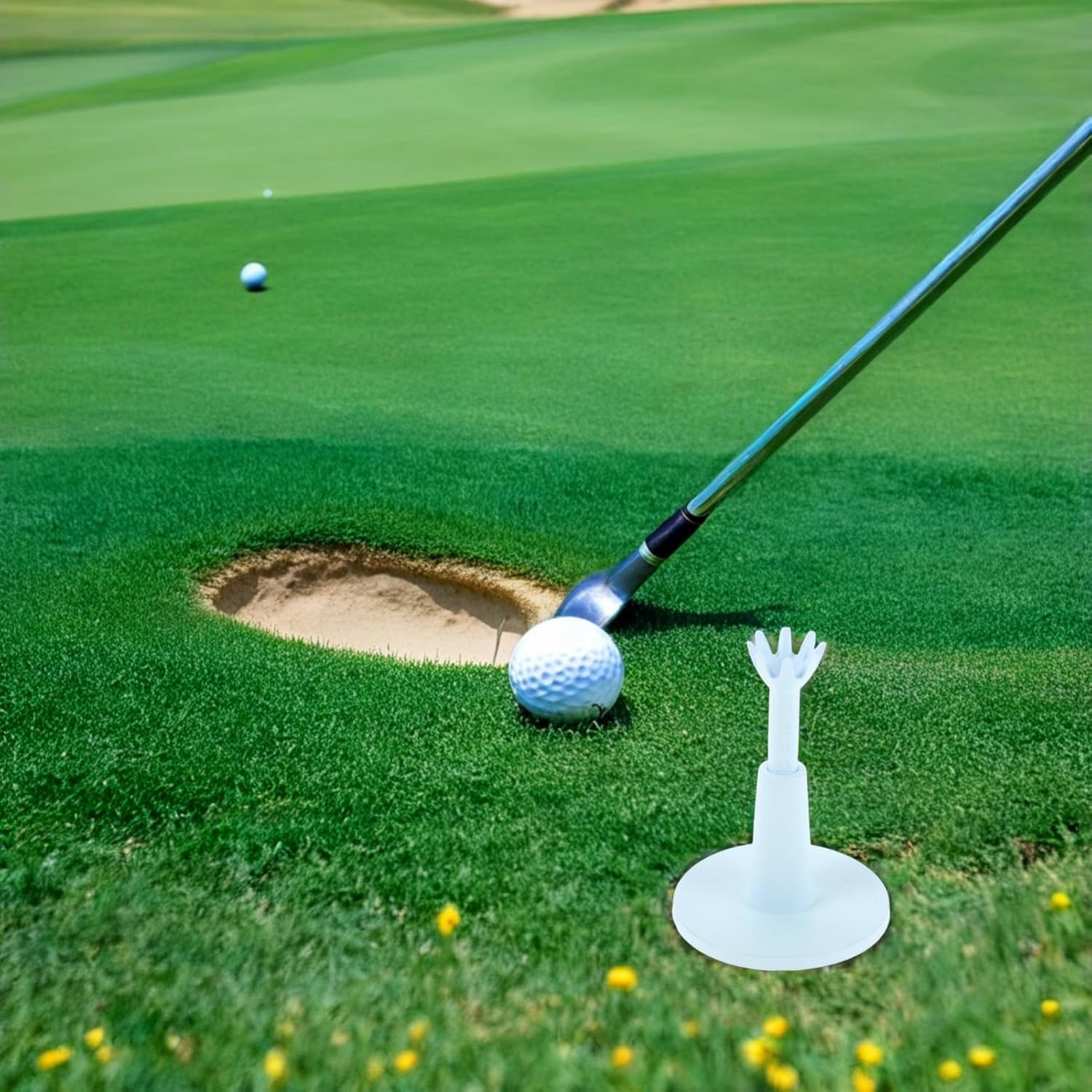 Adjustable Golf Mat Tees for Driving Range or Simulator, 1Pc Golf Tees Height Adjustable Reusable Rubber Golf Tee, Golf Simulator Tees for Driving Range Mat, No Need to Repeatedly Pick Up image number 2