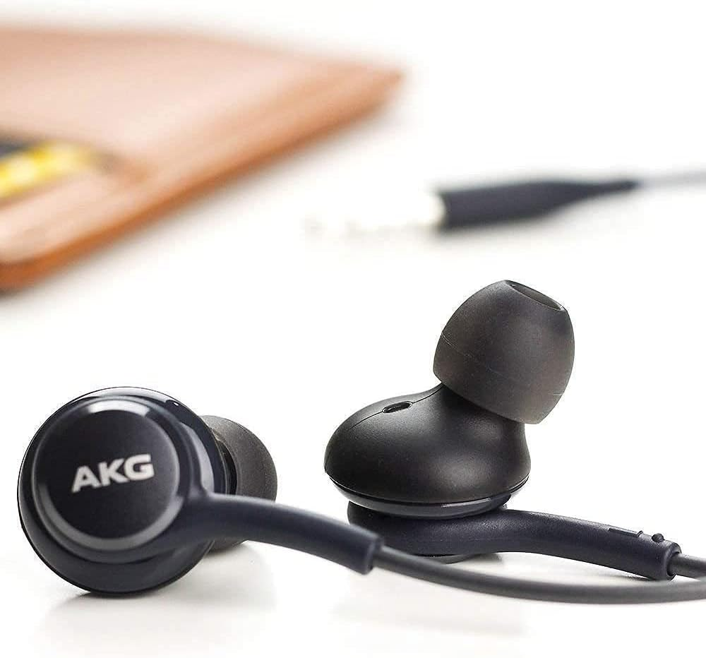 Samsung AKG Earbuds Original 3.5Mm In-Ear Earbud Headphones with Remote & Mic for Galaxy A71, A31, Galaxy S10, S10E, Note 10, Note 10+, S10 Plus, S9 - Braided, Includes Velvet Carrying Pouch - Black image number 3