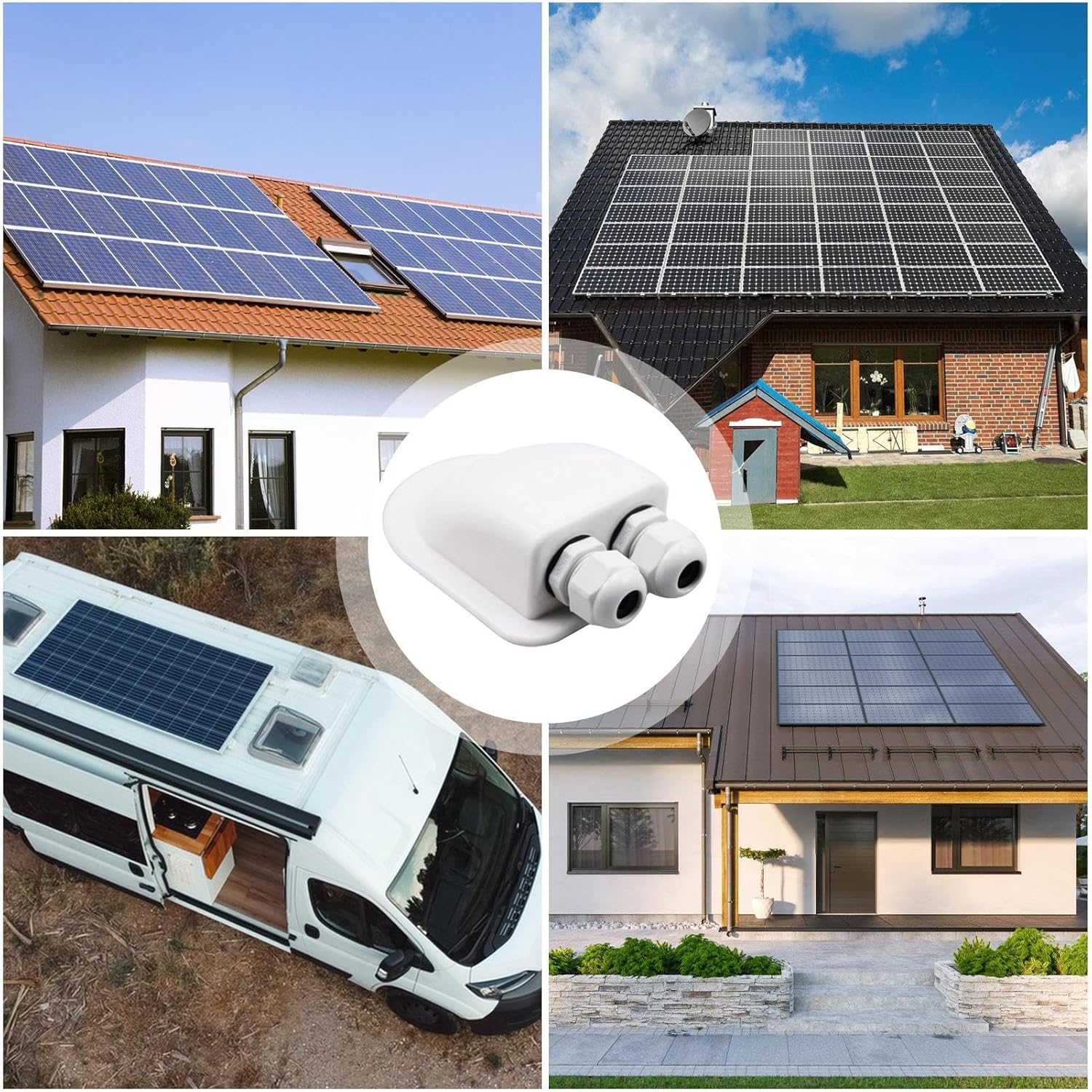 Solar Project Wire Box | Solar Panel Wire Box Double Entry,Multi-Function Cable Connector Engineered Wire Routing Solutions for Sheds, Yachts, Machine Room image number 3