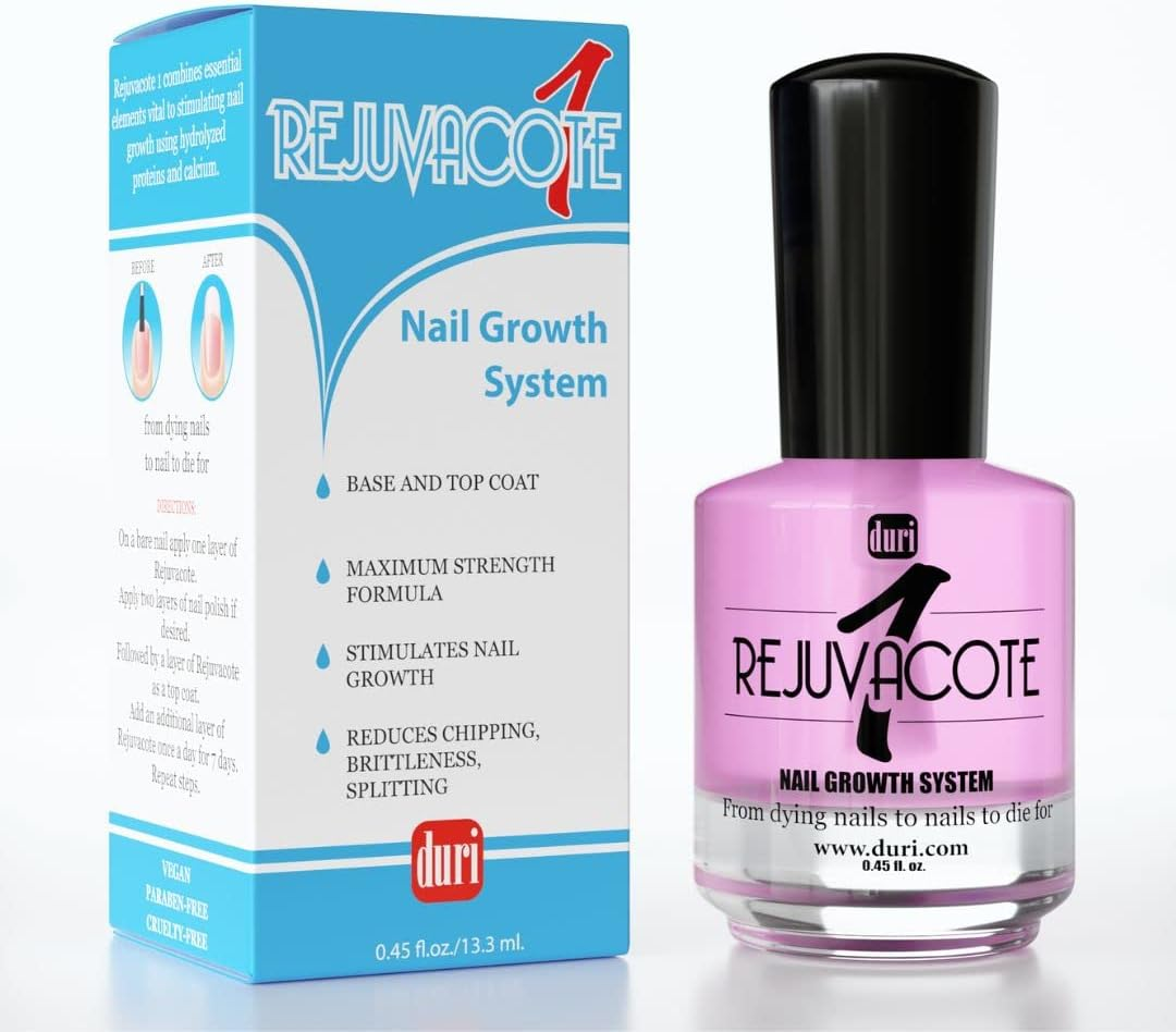 Duri Rejuvacote 1 Original Maximum Strength Nail Growth System Base, Top Coat and Miracote Quick Dry Top Coat Combo image number 2