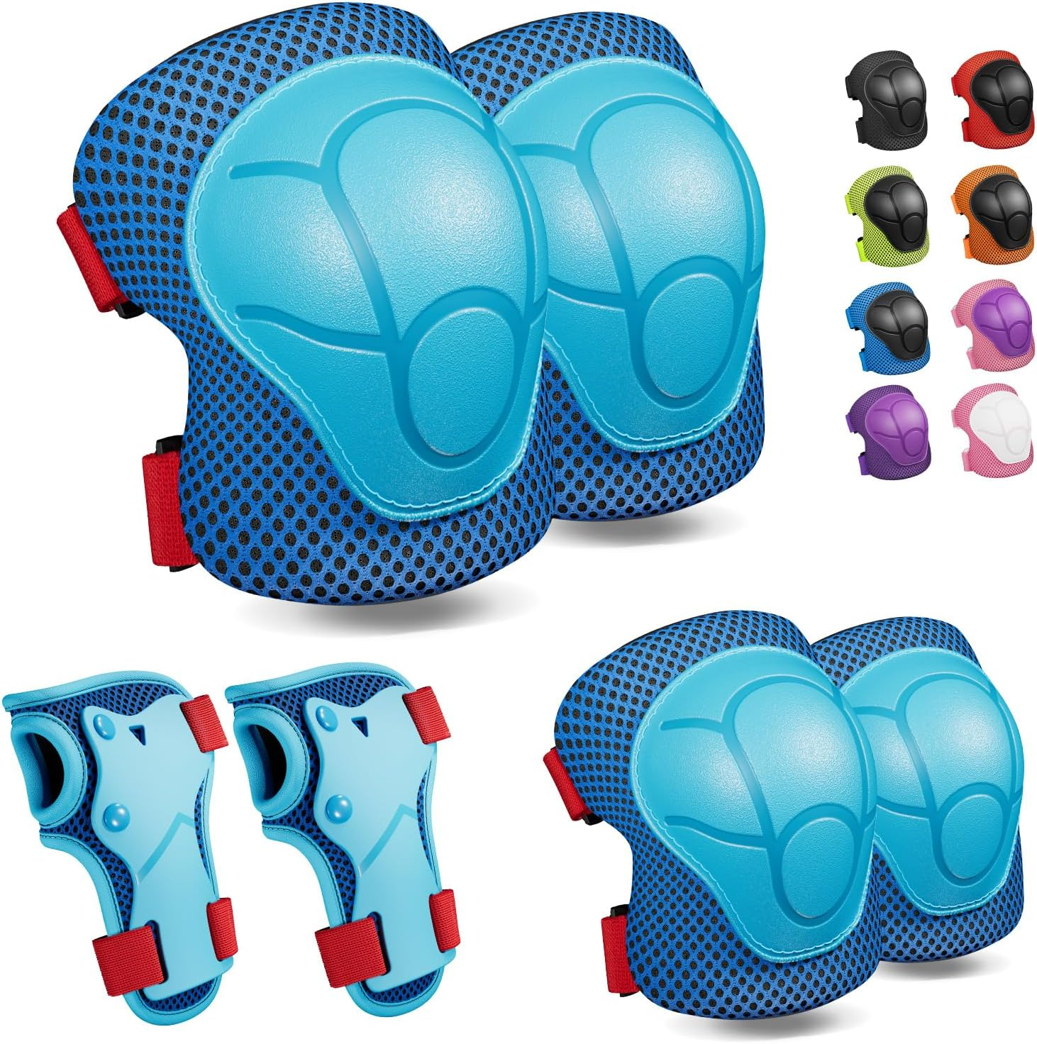 CKE Kids/Youth Knee Pad Elbow Pads Guards for Boys Girls 2-14 Year Old Kids Protective Gear Set for Skating Cycling Bike Rollerblading Scooter image number 4