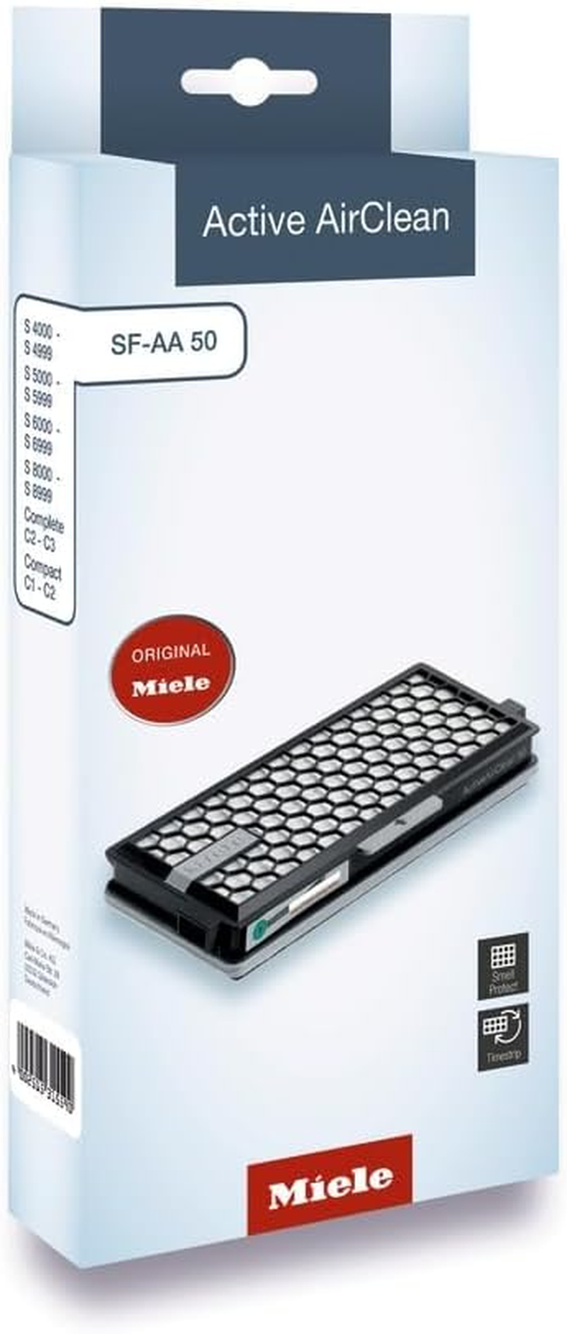 Miele SF-AA 50 Active Airclean Filter with Timestrip Indicator, Vacuum Filter for Miele Complete C2/C3 and Compact C1/C2 Vacuum Cleaners image number 3