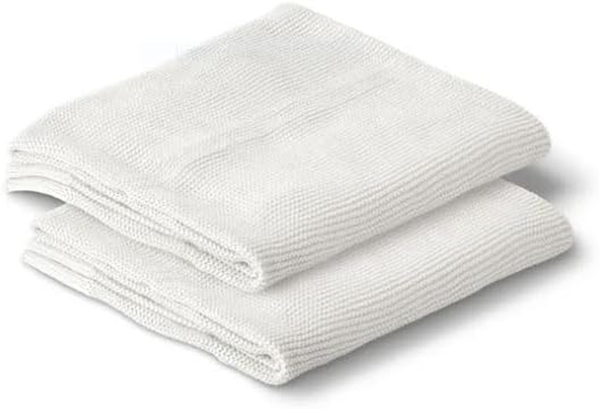 Cotton Baby Blanket Newborn and Infant &ndash; 100% Organic Cotton Classic Knit &ndash; Soft, Breathable, and Gentle &ndash; Perfect for Pram, Stroller, Crib, Nursery, and Baby Cot - 100Cm X 75Cm (Milk) image number 4