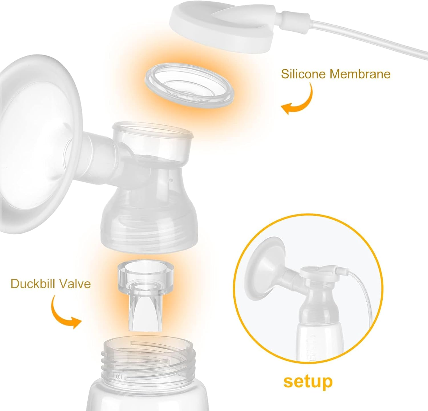 Duckbill Valve and Silicone Diaphragm,Compatible with Momcozys9/S12/S9Pro/S12Pro/Tsrete，Pump Parts/Accessories (10 Piece Set)