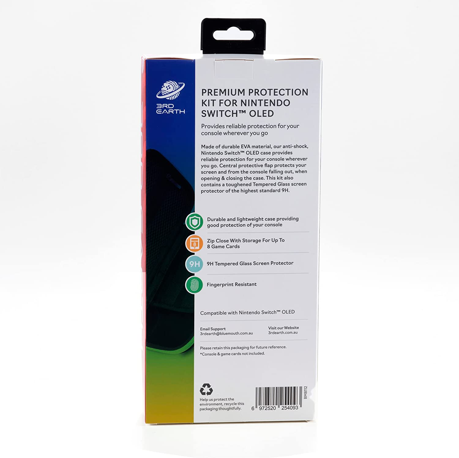 3Rd Earth Nintendo Switch OLED Bundle - Nylon Carry Case & 9H Glass Screen Protector image number 2