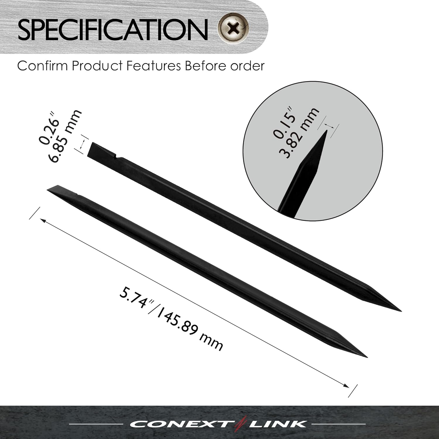 Conext Link 5X Nylon Plastic Spudger Stick Pry Opening Repair Tools for Iphone Ipad Laptops （88705） image number 2