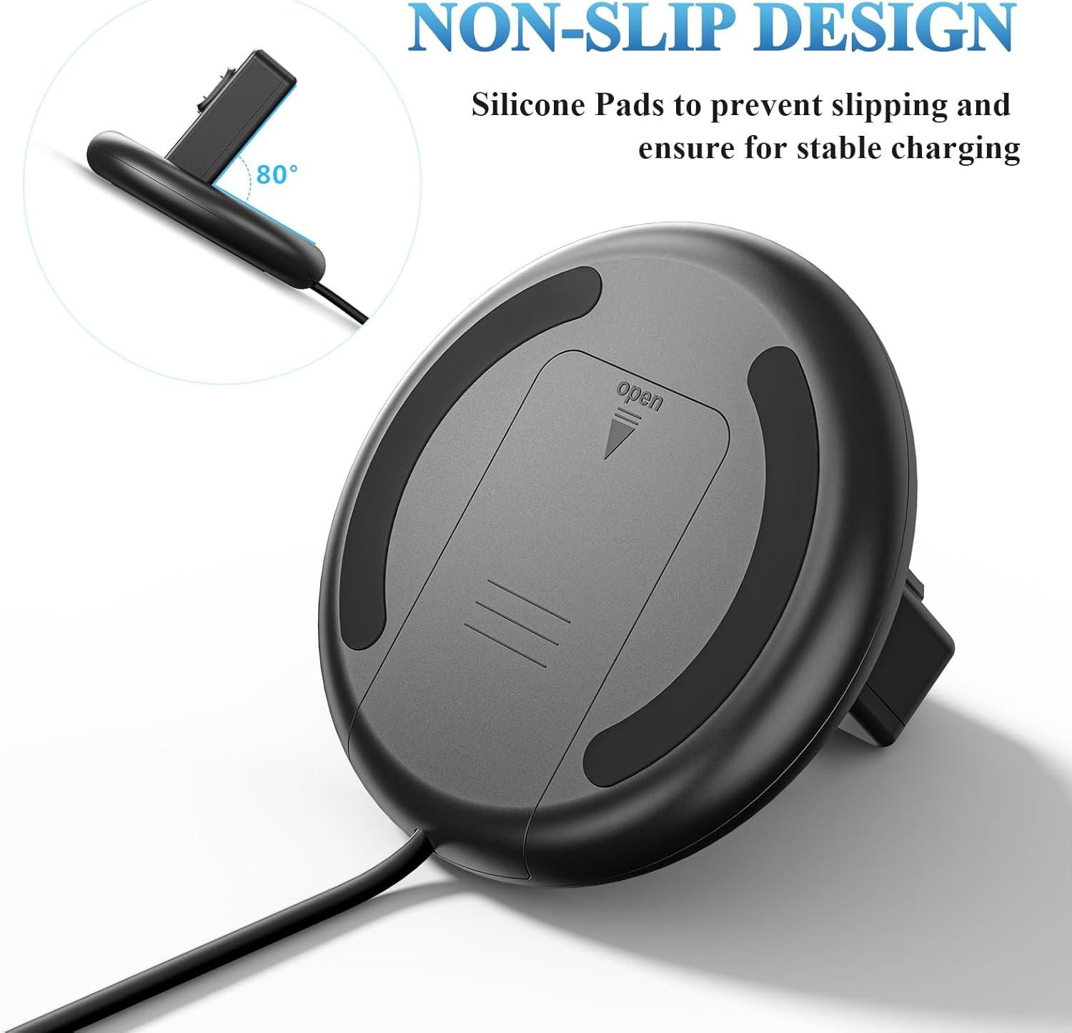 Meliya Charging Stand Dock for Fitbit Charge 6 / Charge 5 / Luxe Charger, Aluminum Base Station with 4.5Ft Cord for Fitbit Charge 6 / Charge 5 / Luxe Smartwatch image number 5