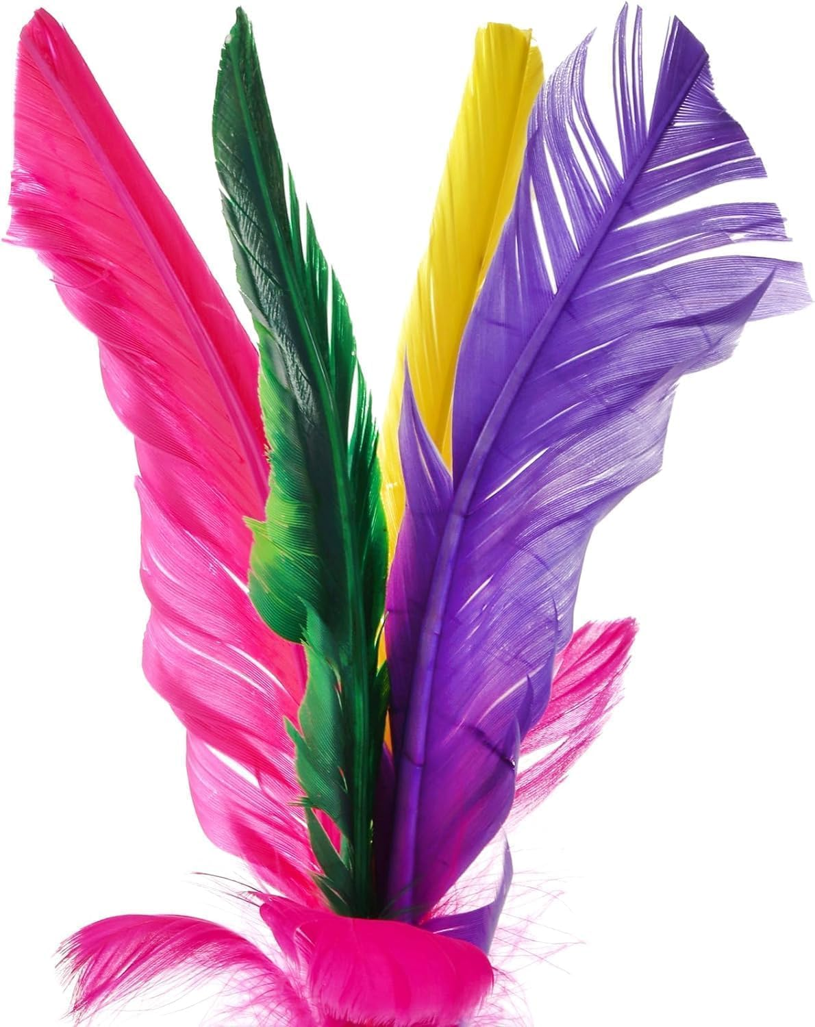 5 Pack Kick Shuttlecock, 7.5 Inch Chinese Jianzi Shuttlecock, Chinese Jianzi Foot Feather Sports Toy for Indoor and Outdoor Tennis and Racquet Sports