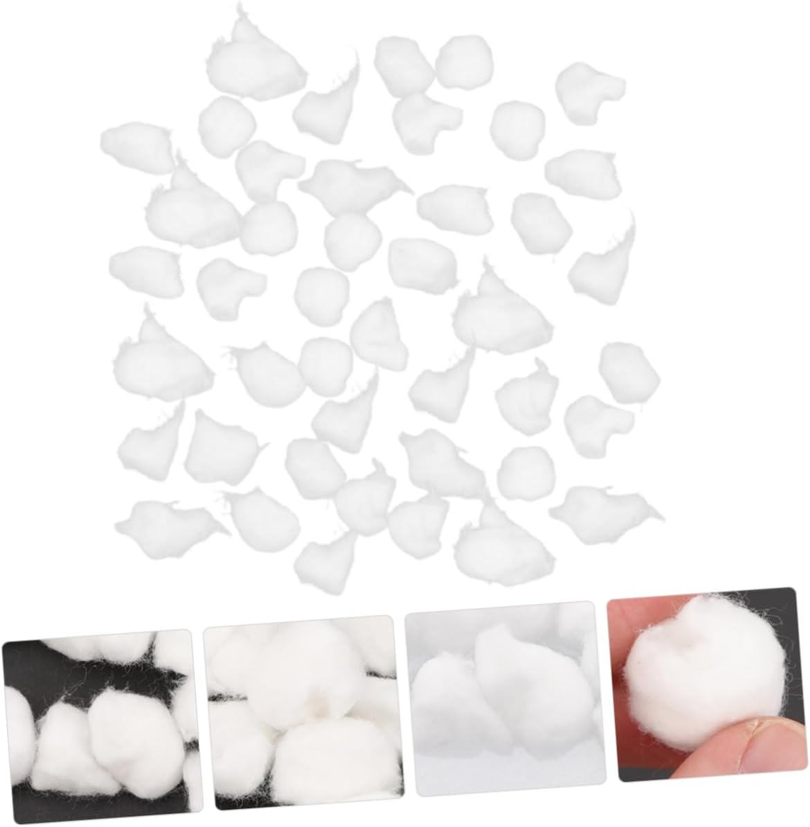 4Packs Nail Gel Cleaning Cotton Balls Absorbent Cotton Pads for Nail Polish Removal Makeup Removal image number 2